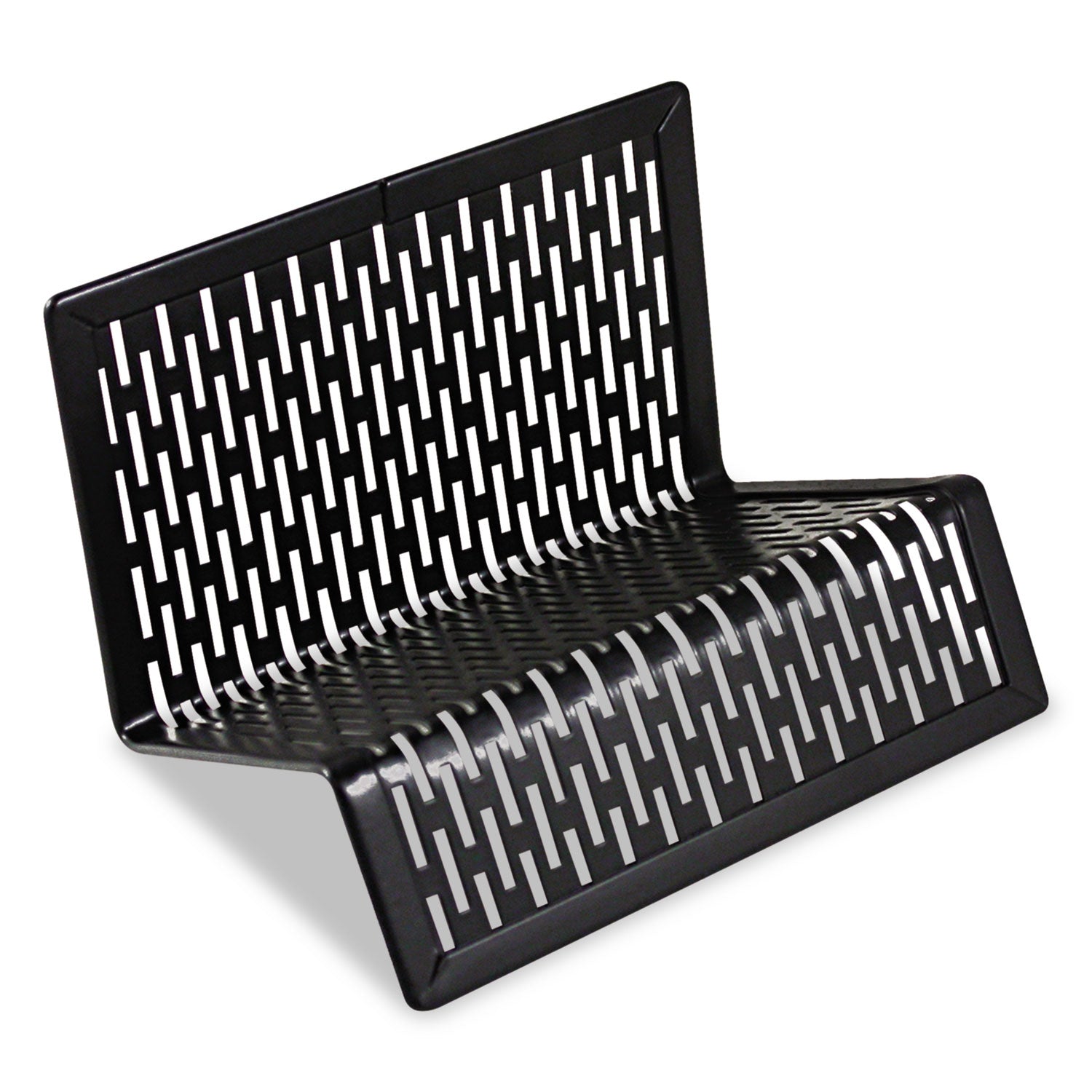 Artistic® Urban Collection Punched Metal Business Card Holder, Holds 50 2 X 3.5 Cards, Perforated Steel, Black