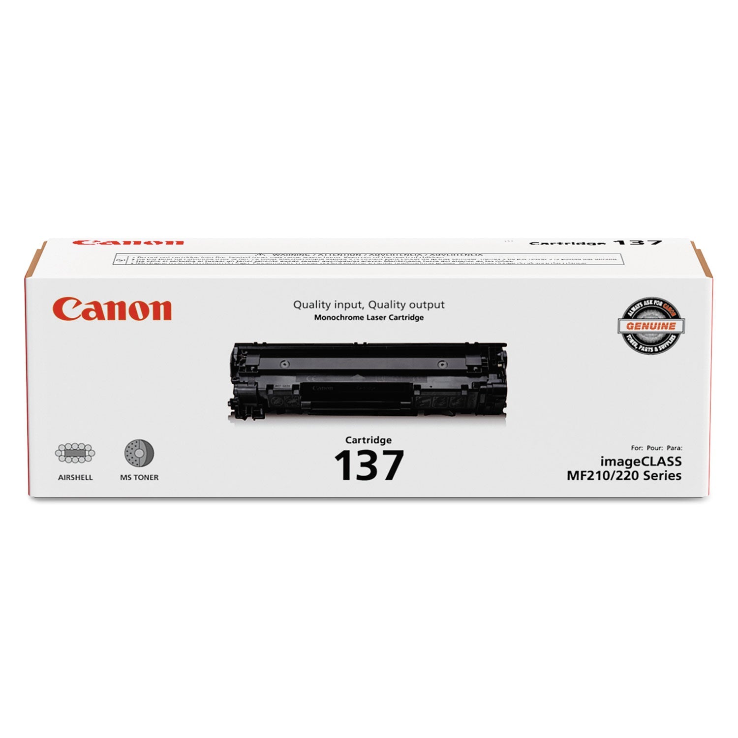 Canon® 9435b001 (137) Toner, 2,400 Page-Yield, Black