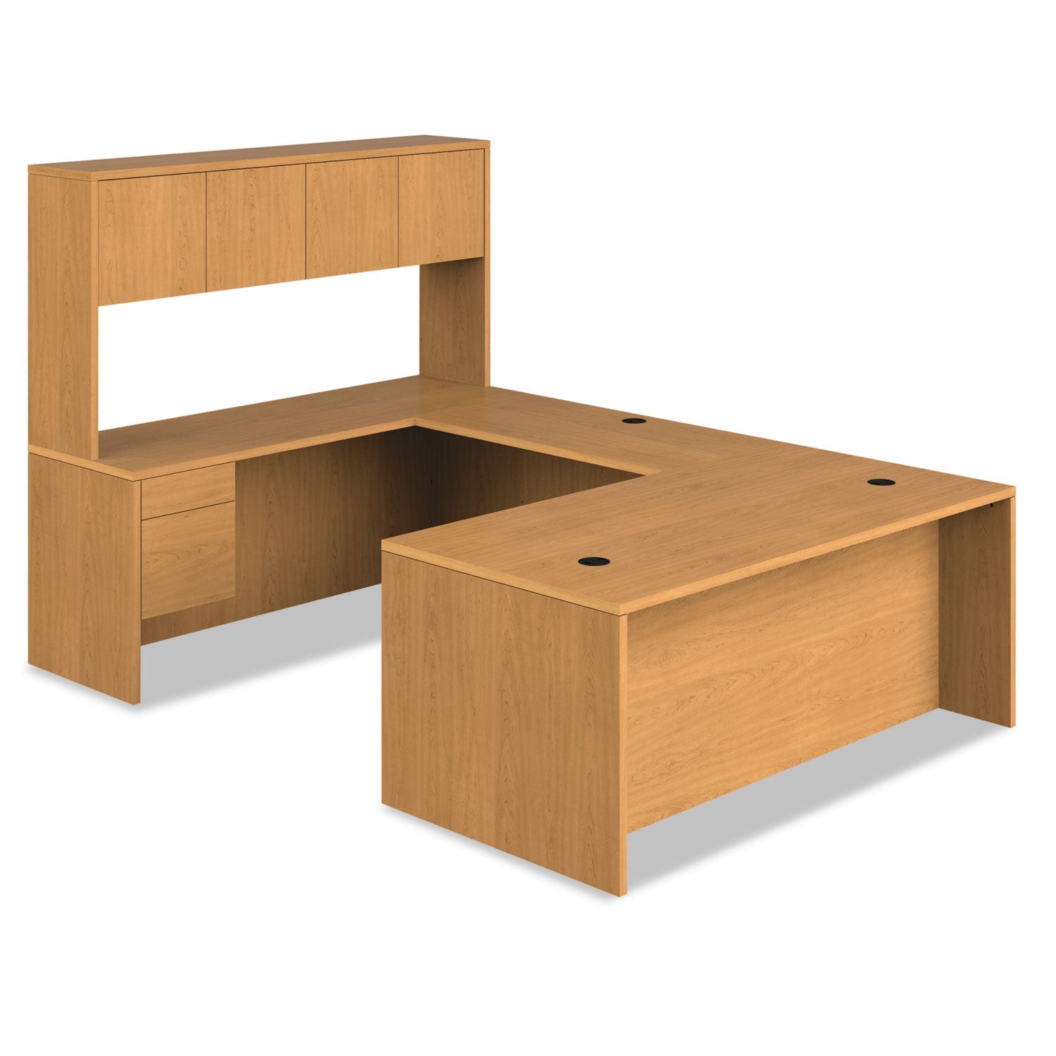 HON® 10500 Series "l" Workstation Right Pedestal Desk With 3/4 Height Pedestal, 72" X 36" X 29.5", Harvest