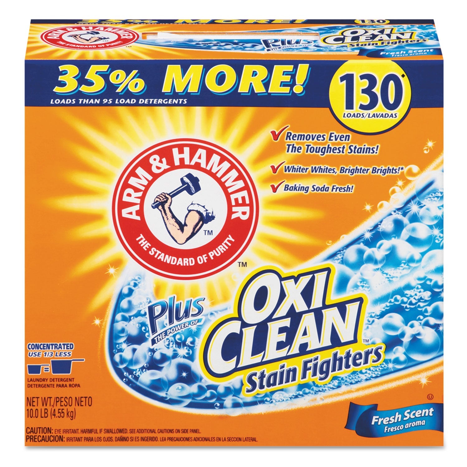 Arm & Hammer™ Power Of Oxiclean Powder Detergent, Fresh, 9.92 Lb Box, 3/carton