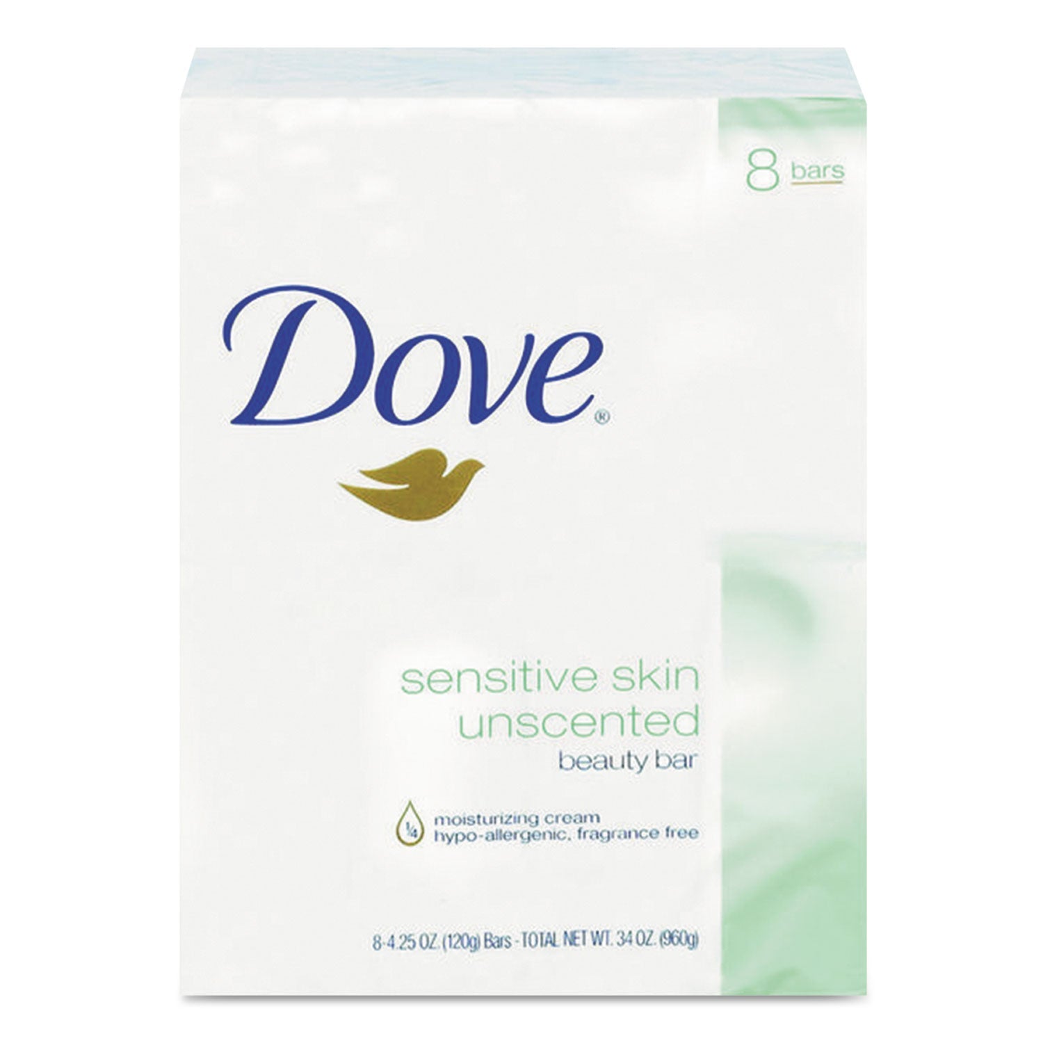 Dove Sensitive Skin Bath Bar | 8-Pack, Unscented