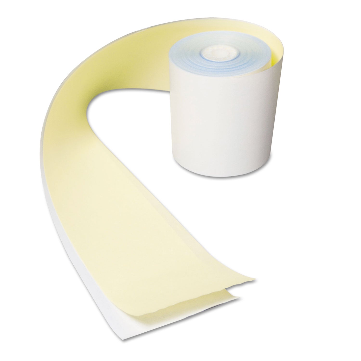 AmerCareRoyal® No Carbon Register Rolls, 3" X 90 Ft, White/yellow, 30/carton