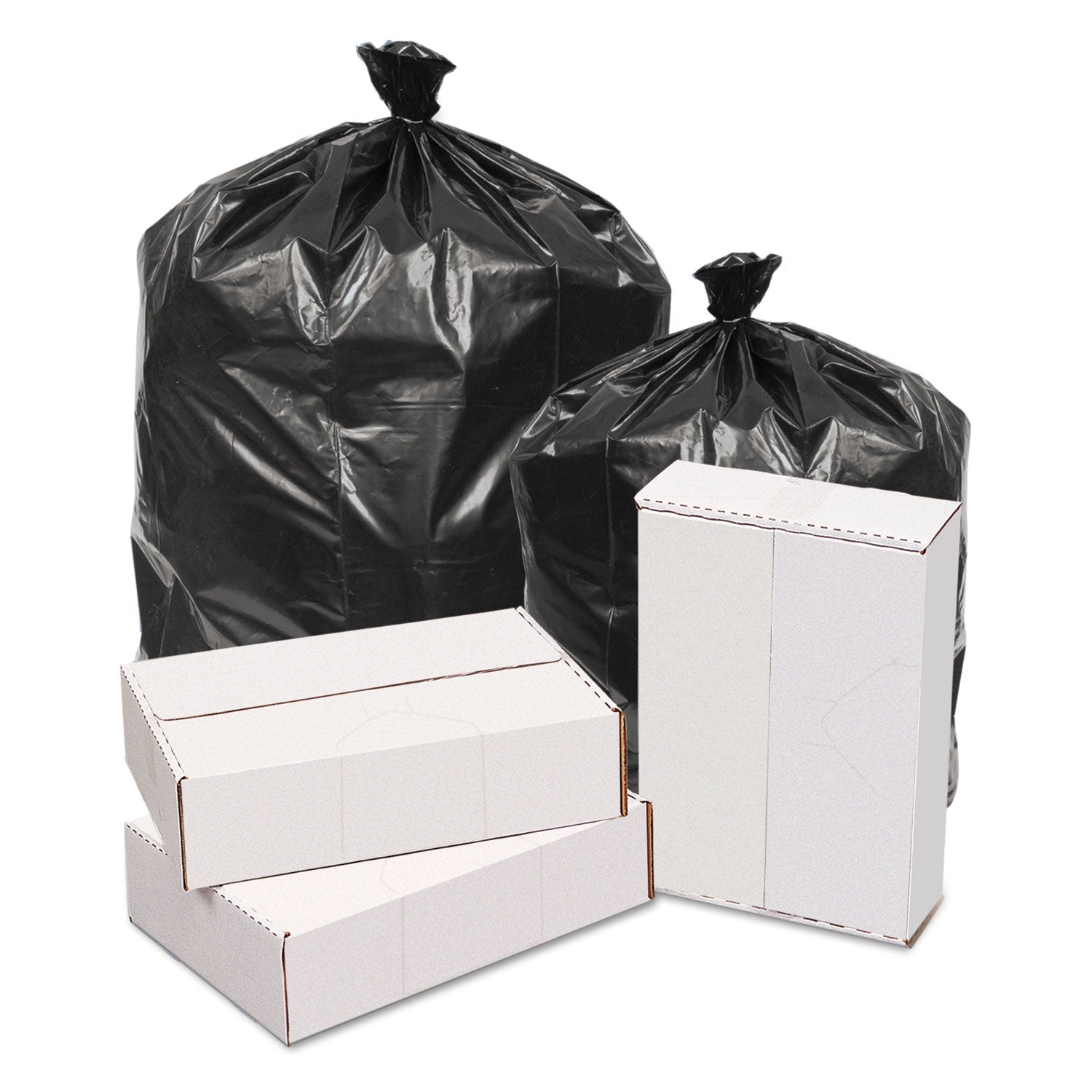 Waste Can Liners | 60 gal Black | 100-Count