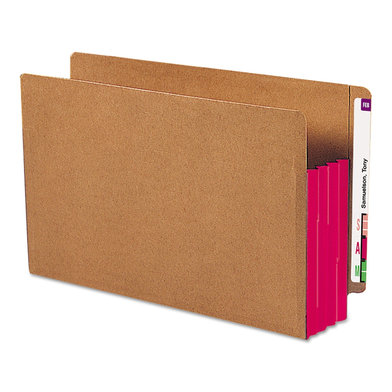 Redrope End Tab File Pockets | Legal | 3.5" Red
