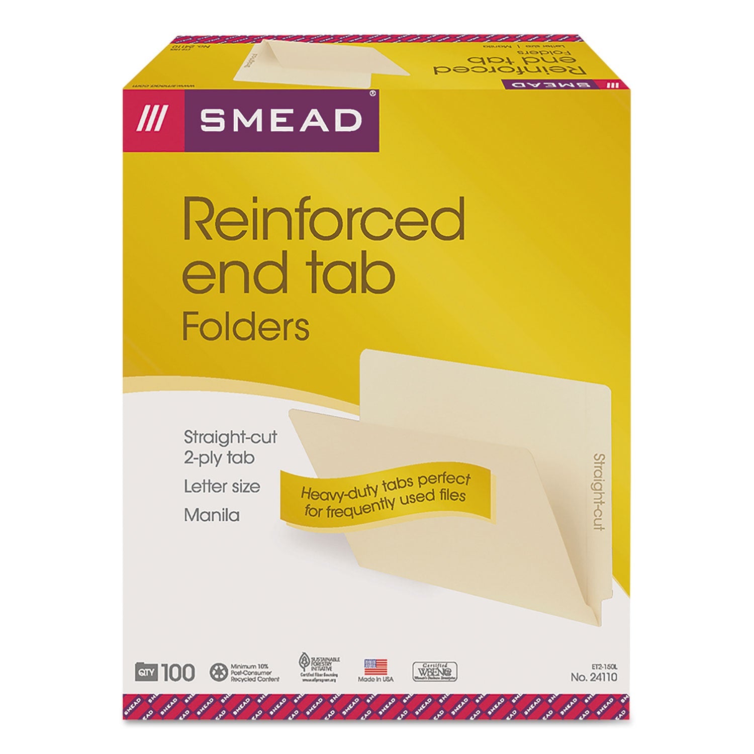 Heavyweight Manila End Tab Folders | 100/Box