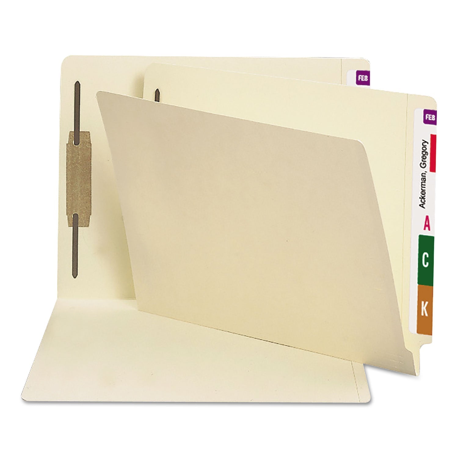 End Tab Fastener Folders | 14pt Manila | 50/Box