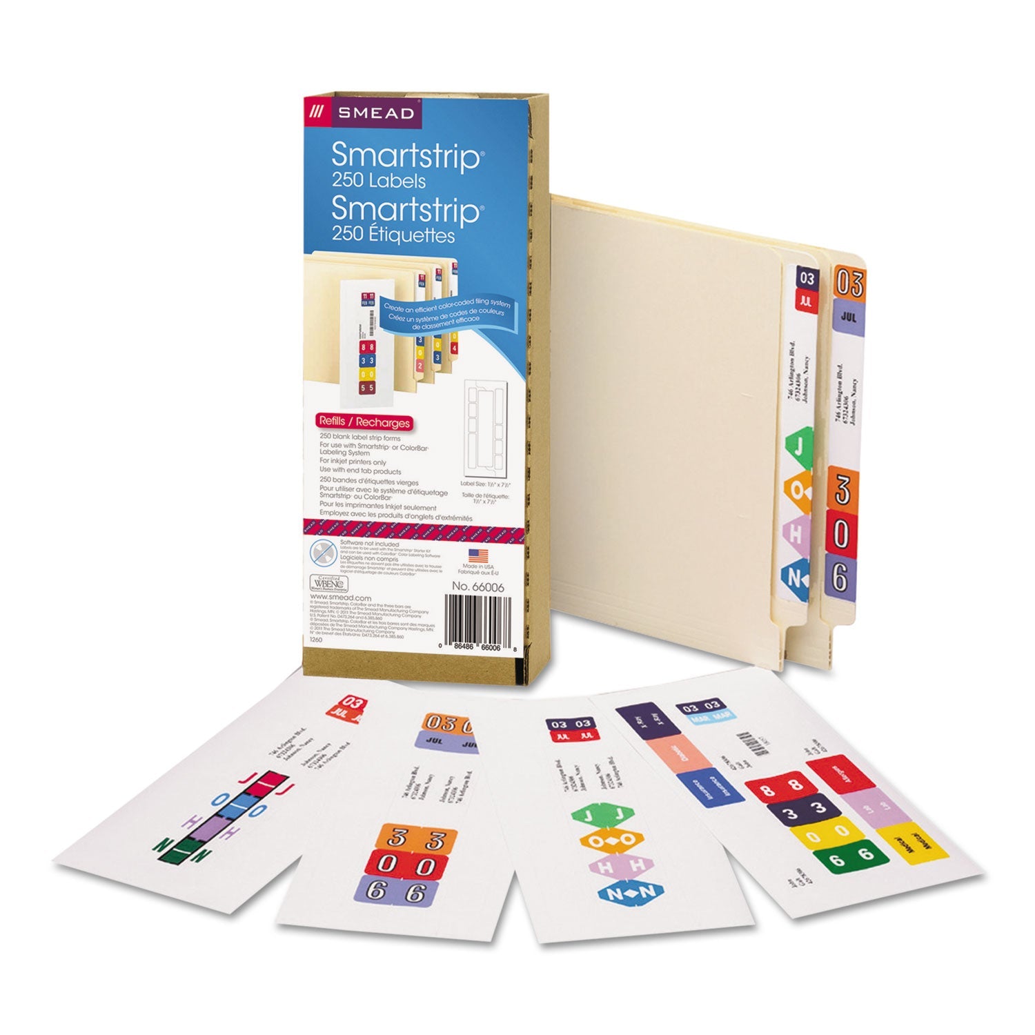 Color-Coded Smartstrip Refill Label Forms | Inkjet