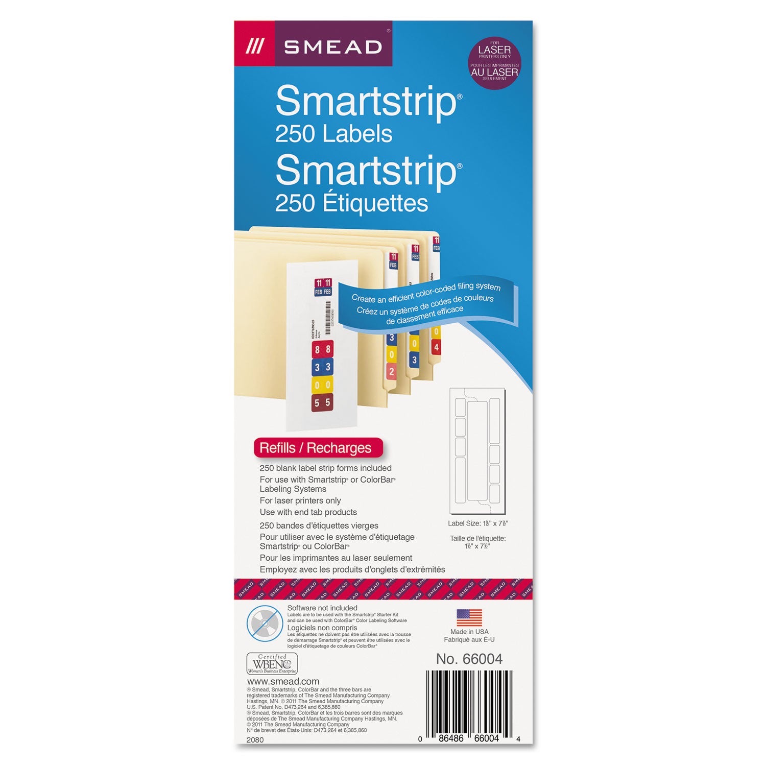 Color-Coded Smartstrip Refill Label Forms | Laser
