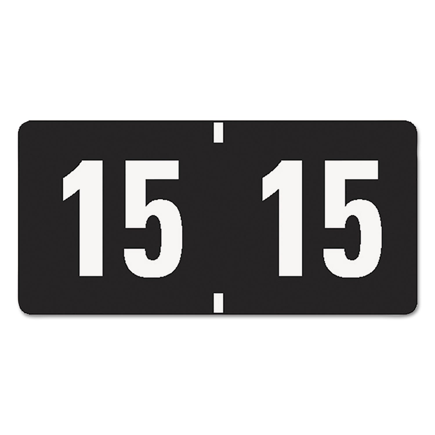 Yearly End Tab File Folder Labels | 15 | Black