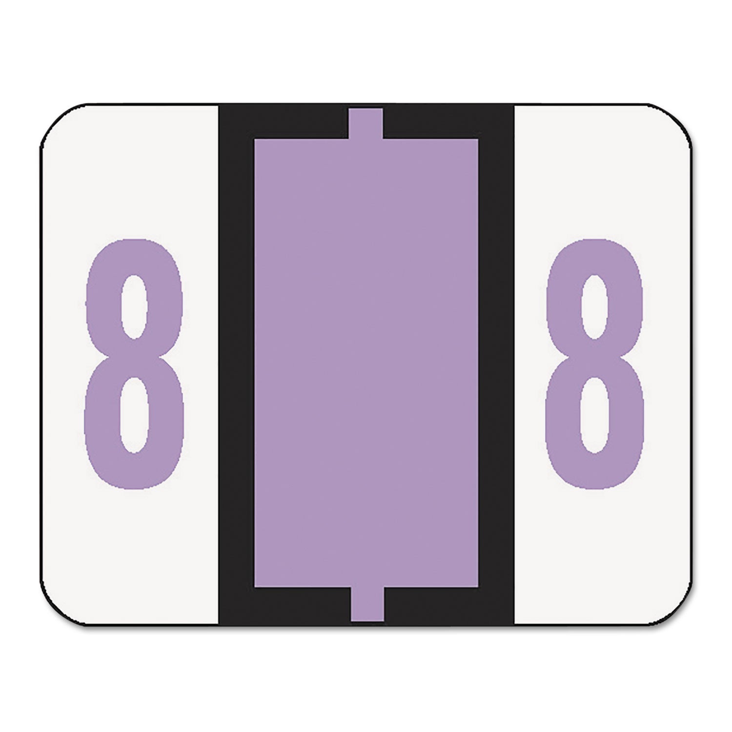 Numerical End Tab Labels | #8, White, 500/Roll