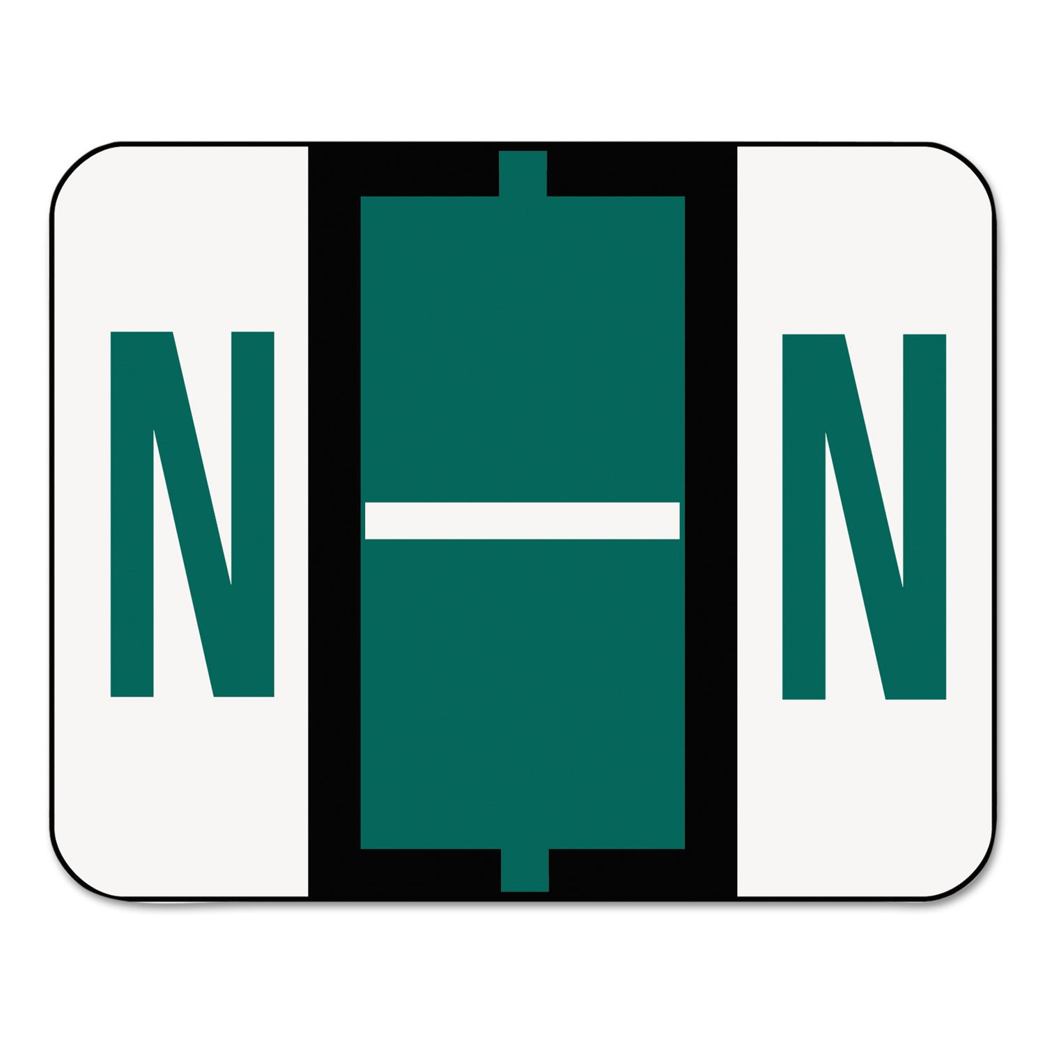 A-Z Color-Coded End Tab Filing Labels | N, Roll