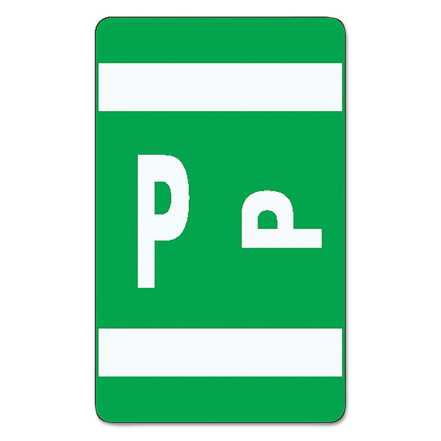 Alphaz Color-Coded Alphabetical Labels | P | Green
