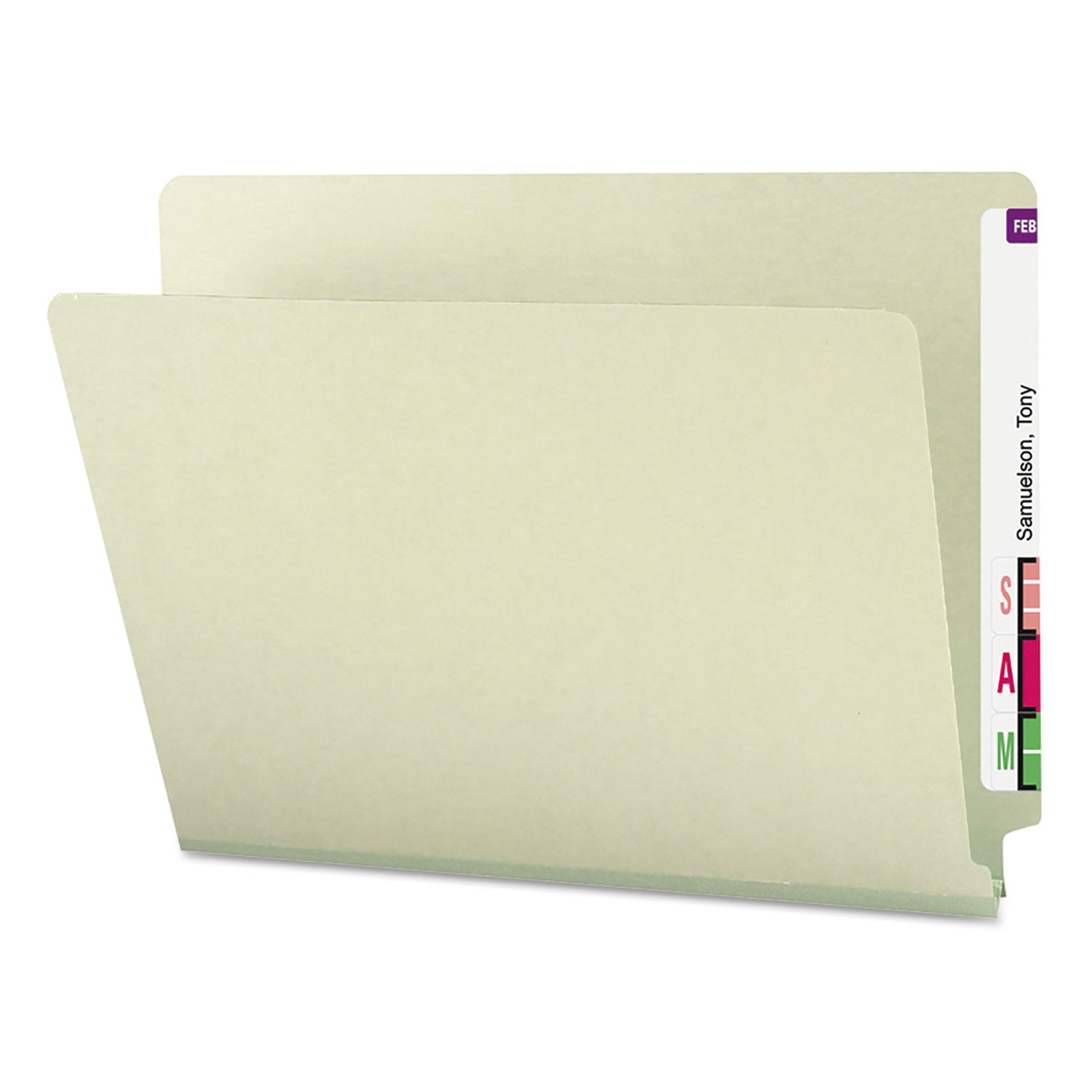 Recycled Pressboard End Tab Folders | 1" Gusset