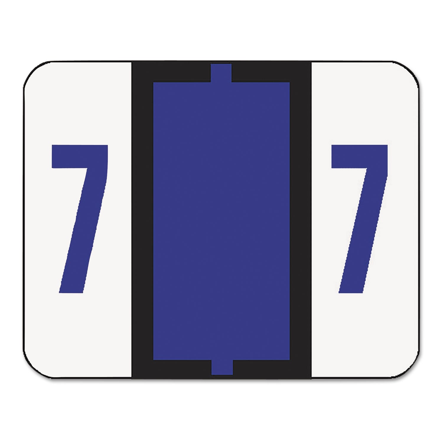 Numerical End Tab Labels | #7, White, 500/Roll