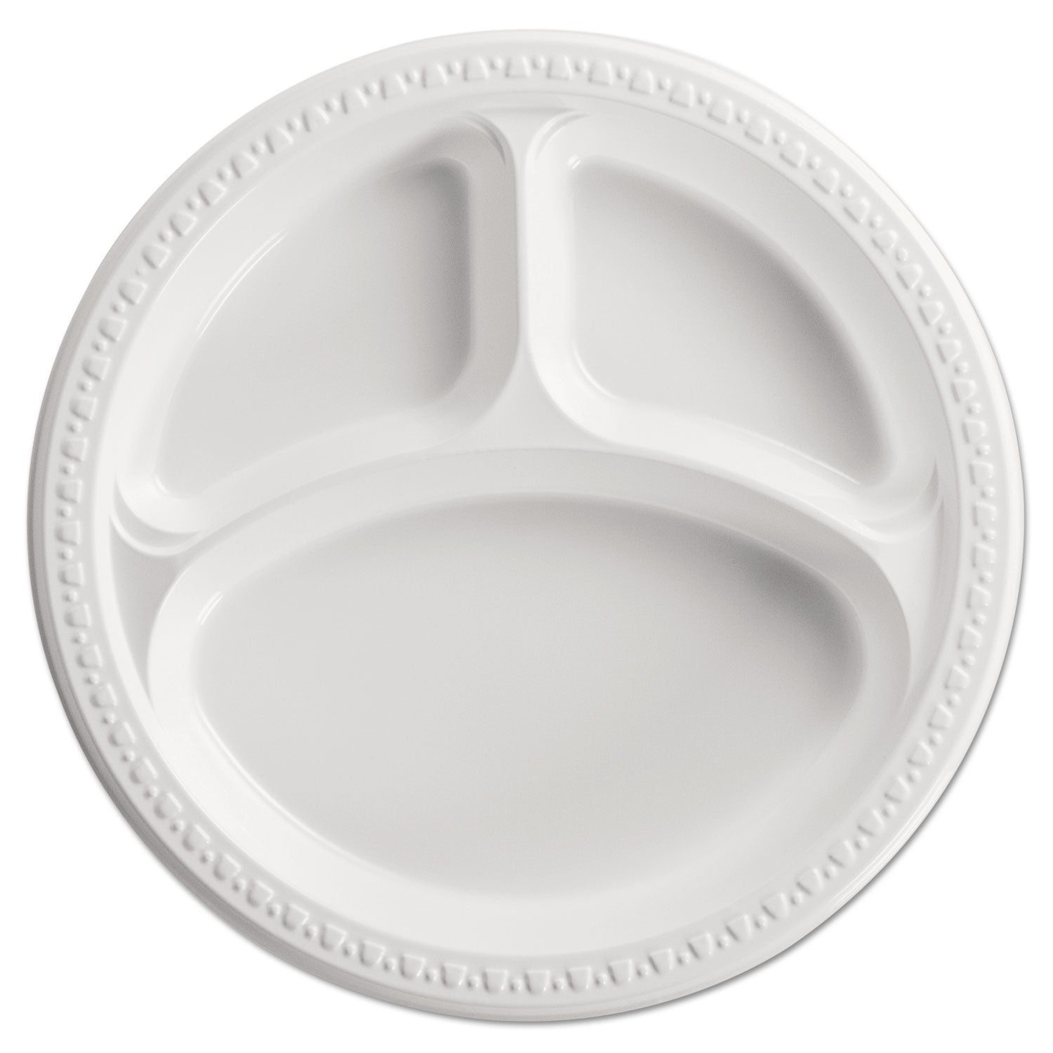 3-Compartment Plates | Heavyweight Plastic