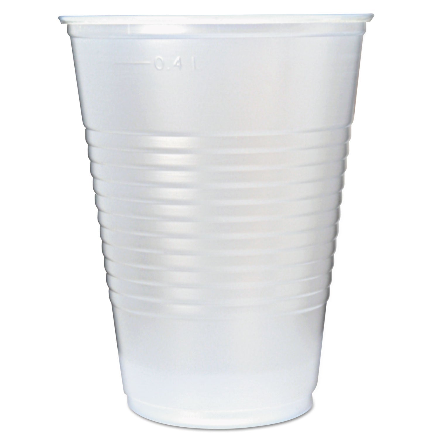 Fabri-Kal® RK Ribbed Cold Drink Cups, 16 oz, Plastic, Translucent, 50/Sleeve, 20 Sleeves/Carton