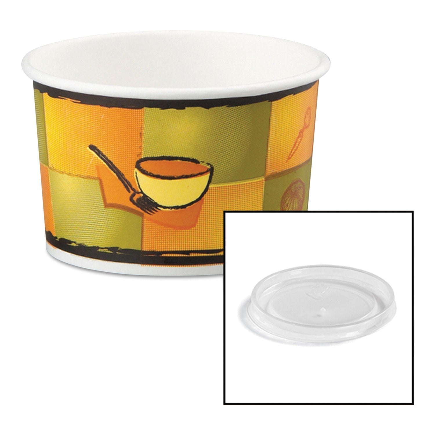 Paper Food Container with Lid | 8-10 oz
