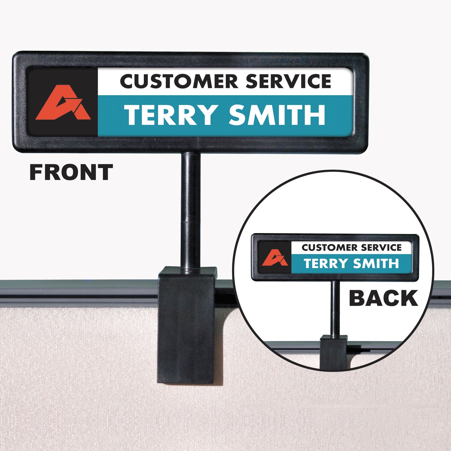 Cubicle Sign | People Pointer, Black, Advantus