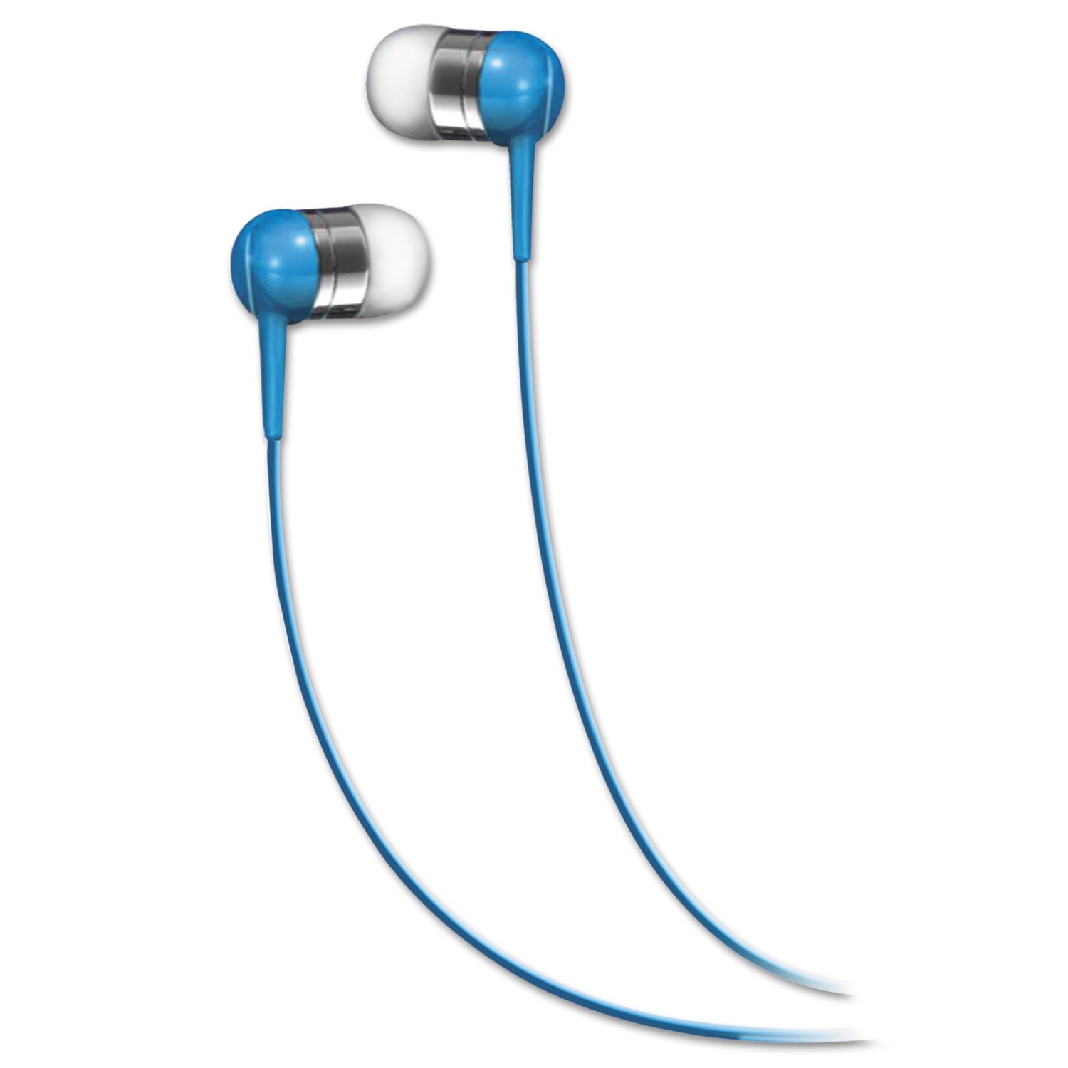 Maxell® SEB In-Ear Buds, 4 ft Cord, Blue