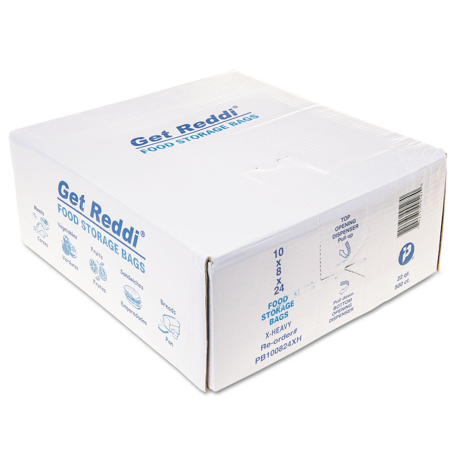 Inteplast Group Food Bags, 5.5 gal, 10" x 8" x 24", Clear, 500/Carton