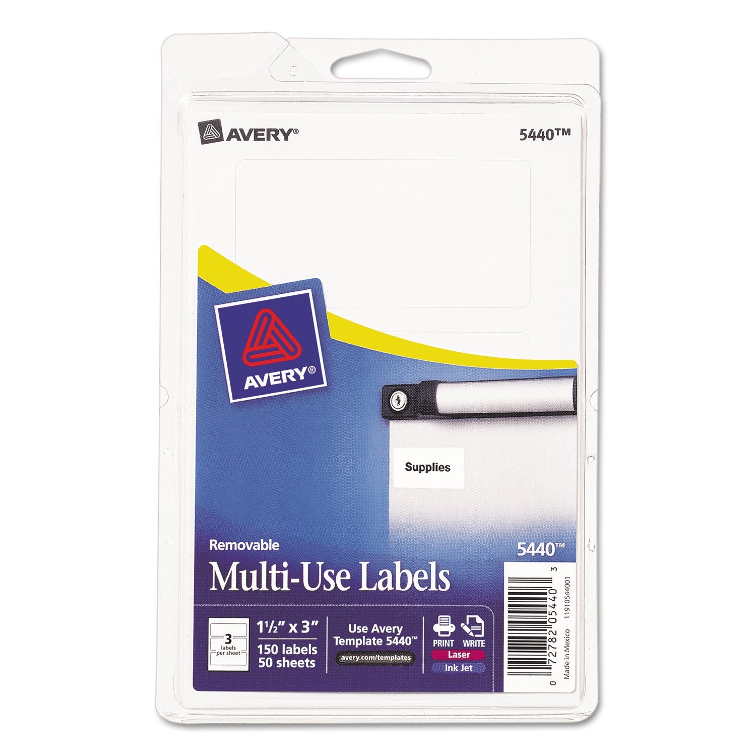 Removable Multi-Use Labels | 1.5x3 White | 150/pk