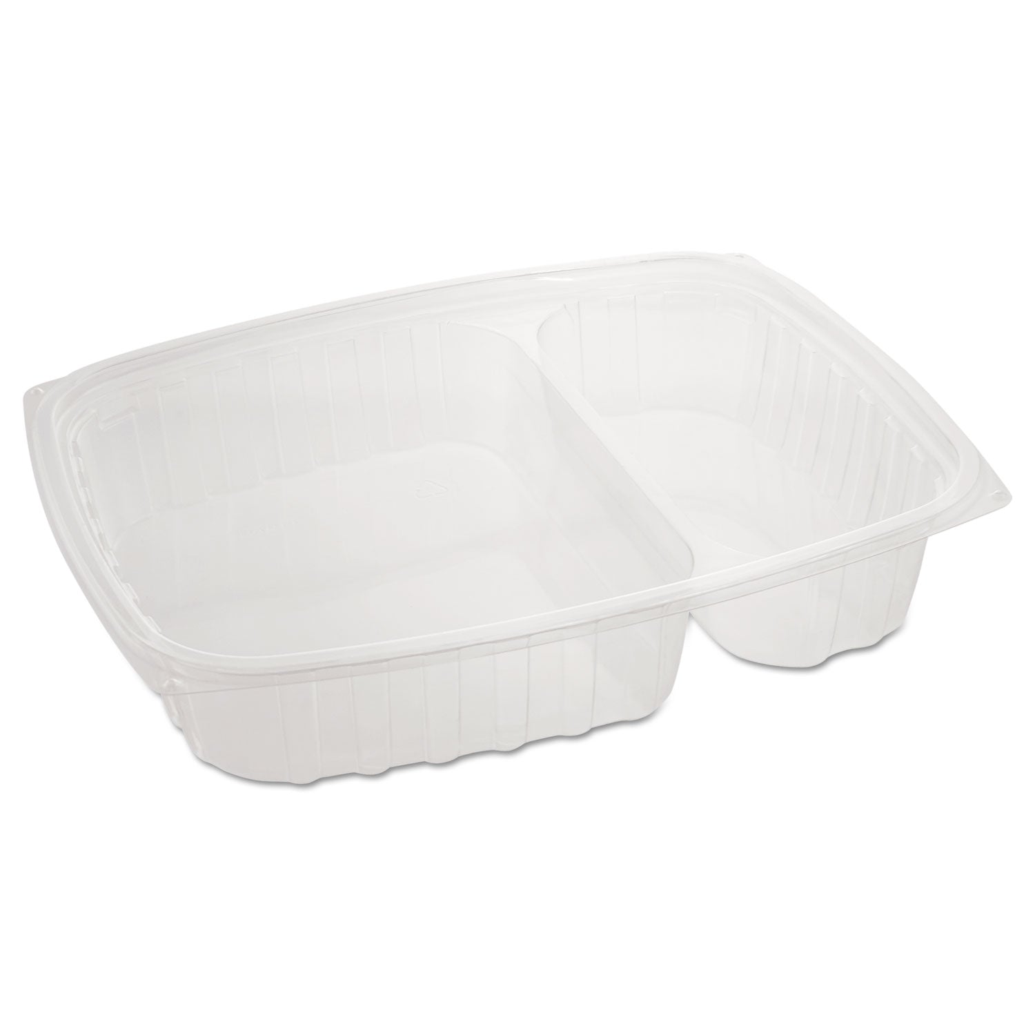 Dart® ClearPac Containers, 2 Compartments, 32.8 oz, 7.4 x 9 x 1.7, Clear, Plastic, 63/Pack, 4 Packs/Carton - Bloom Skins