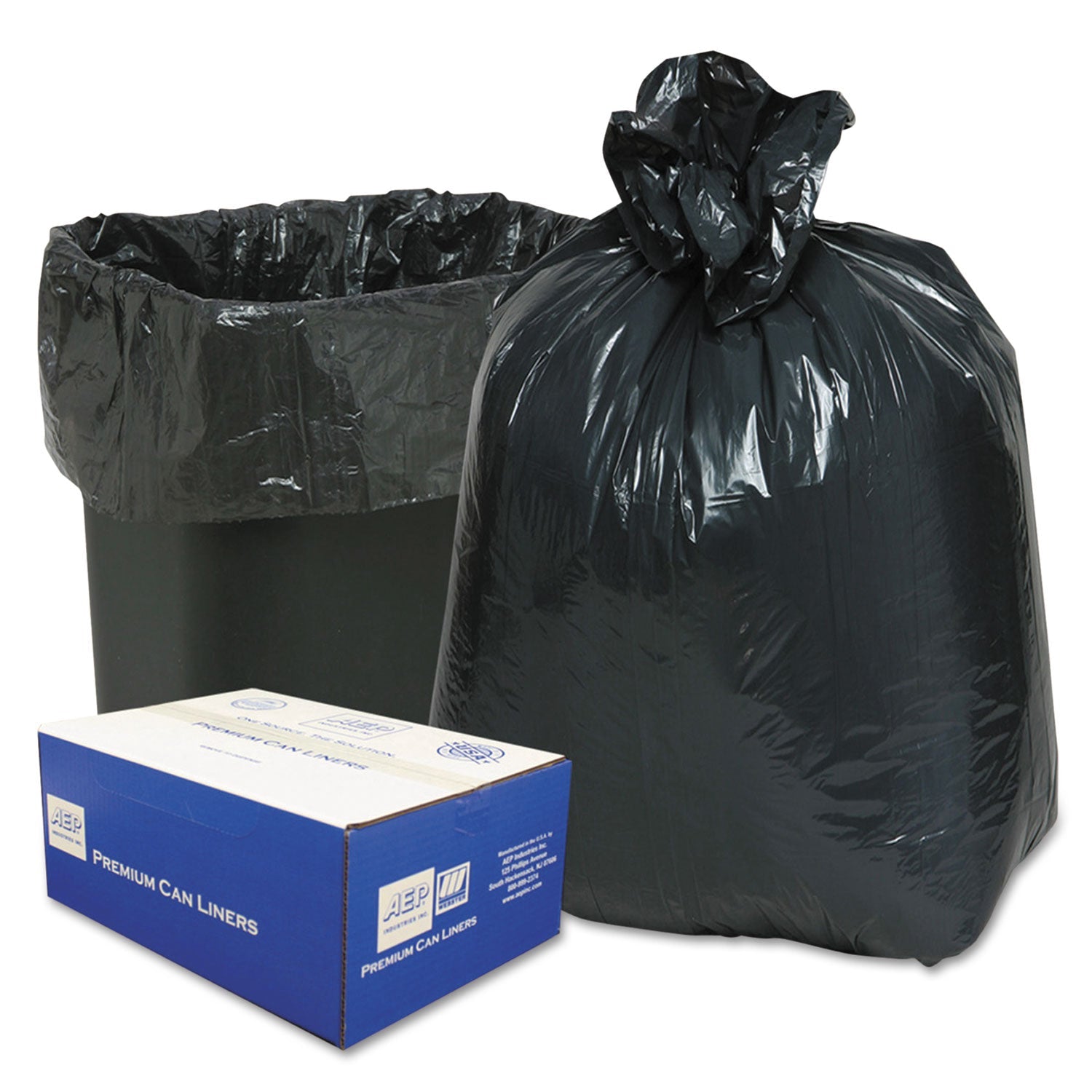 10 Gal Low-Density Can Liners | 500 ct | Black