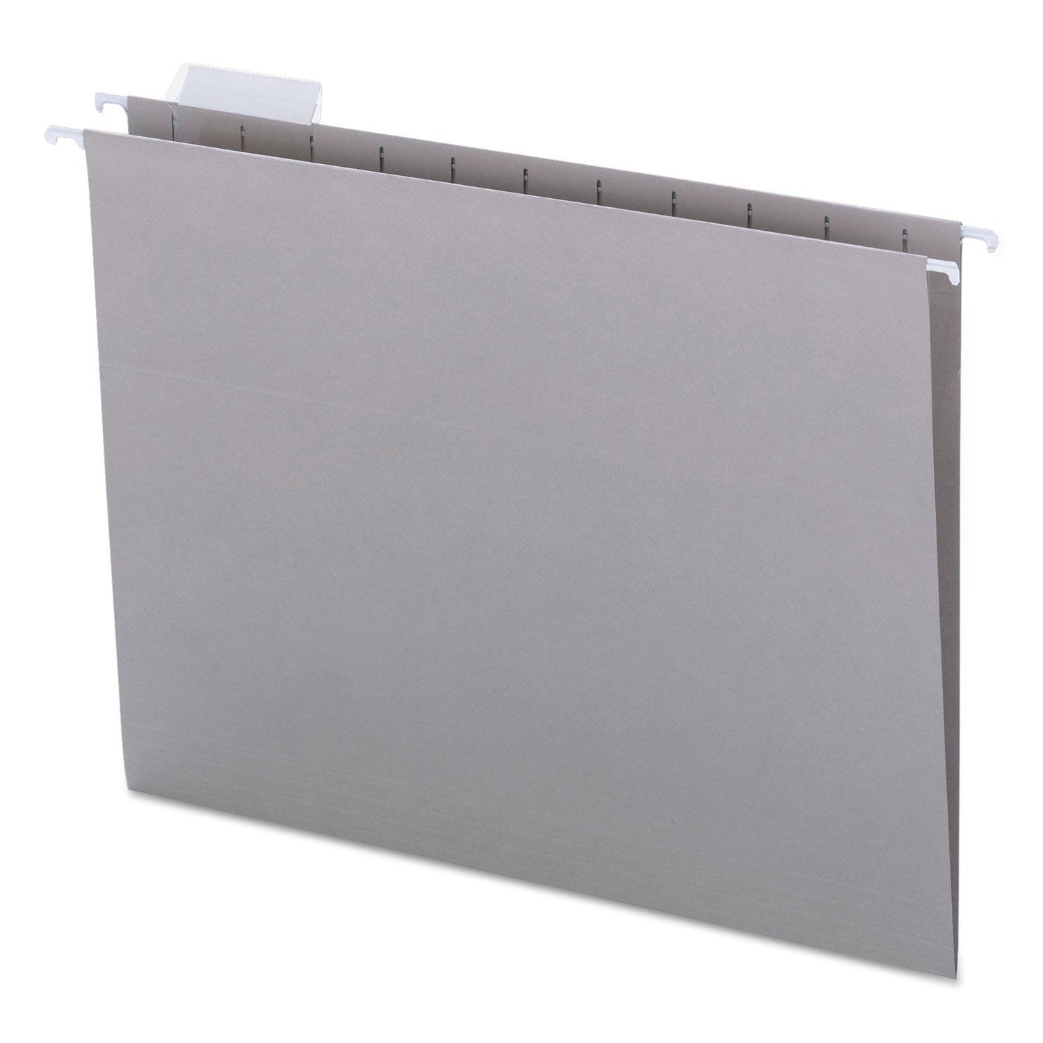 Smead Colored Hanging File Folders with 1/5 Cut Tabs, Letter Size, 1/5-Cut Tabs, Gray, 25/Box