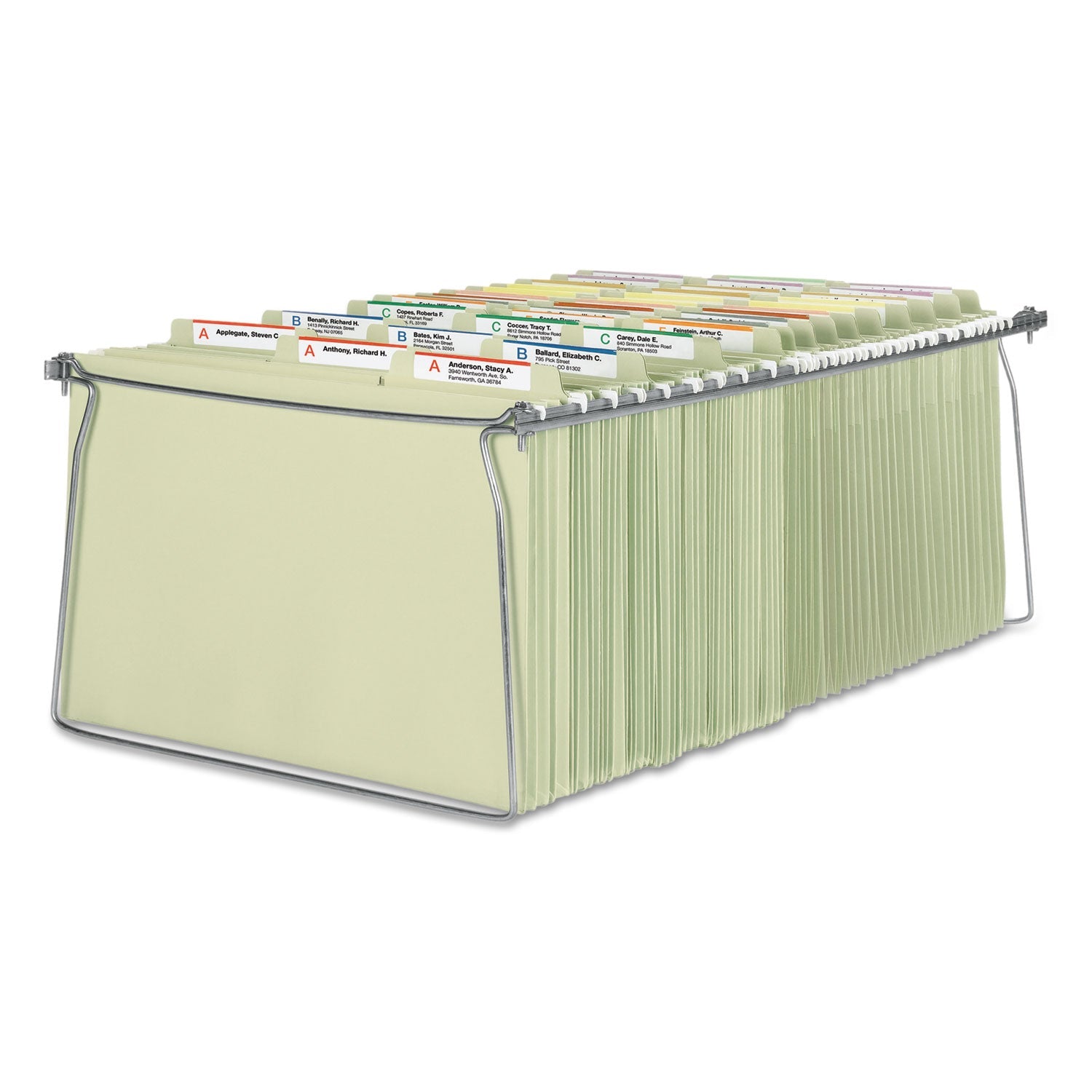 Smead Steel Hanging Folder Drawer Frame, Legal Size, 23" To 27" Long, Gray, 2/pack