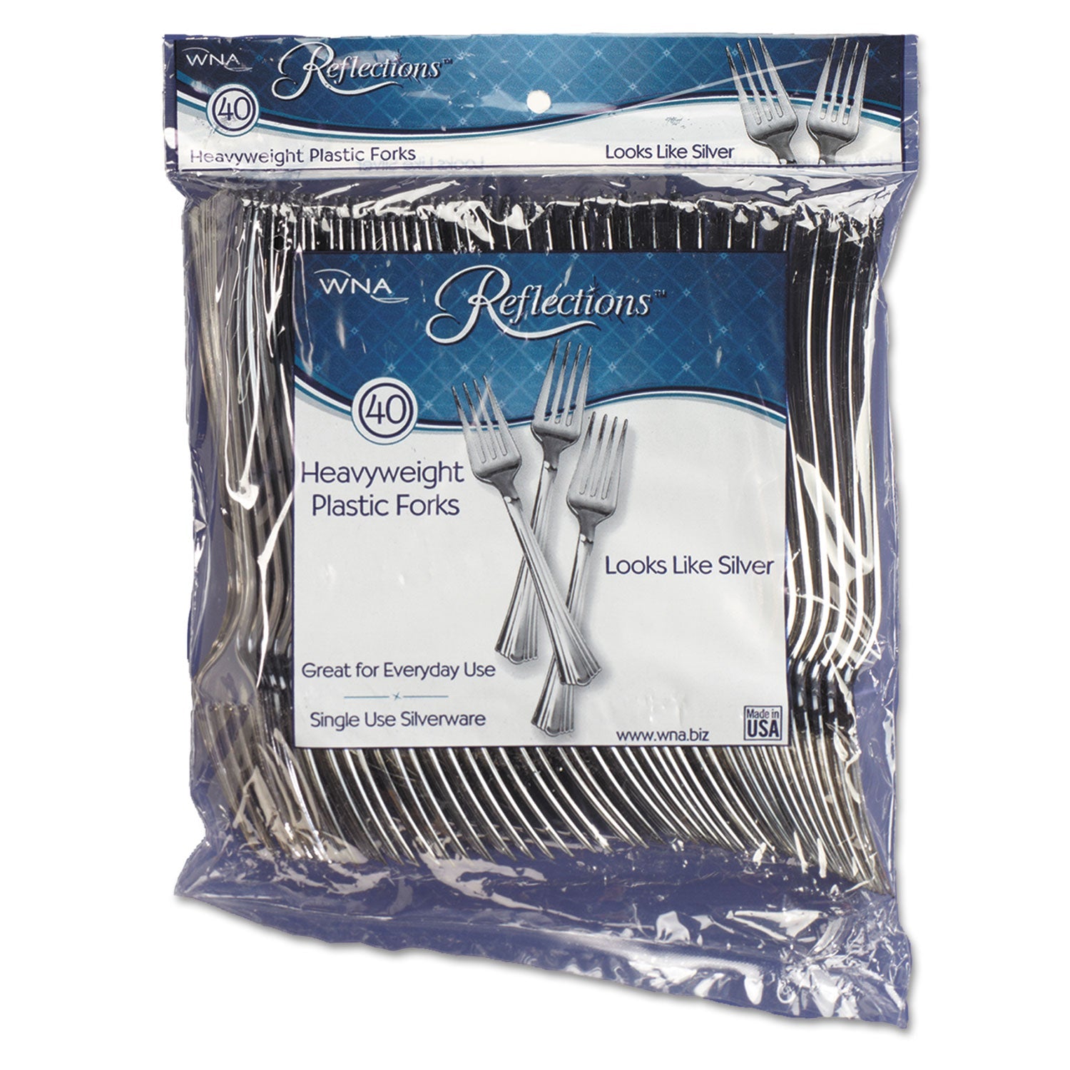 Reflections Plastic Forks | Silver | 320-Carton
