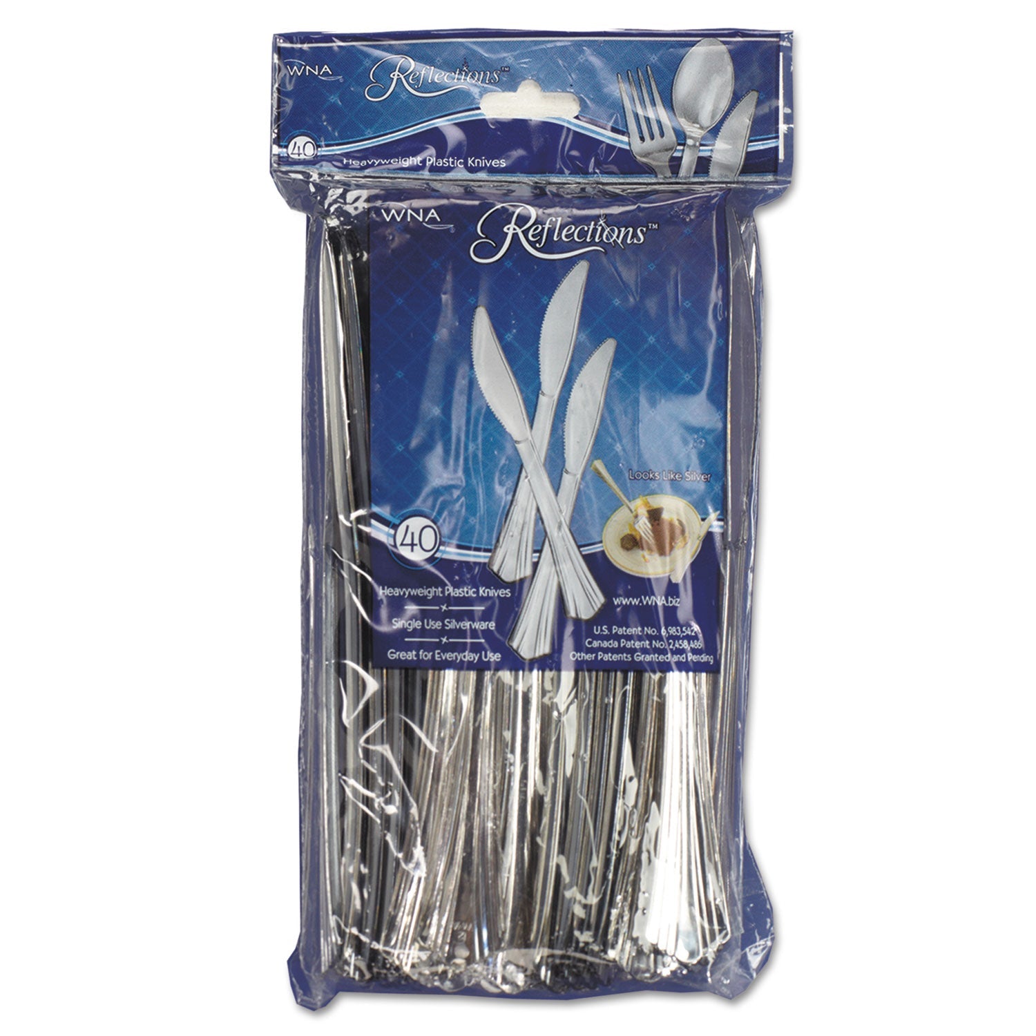 Reflections Plastic Knives | Silver | 320-Carton