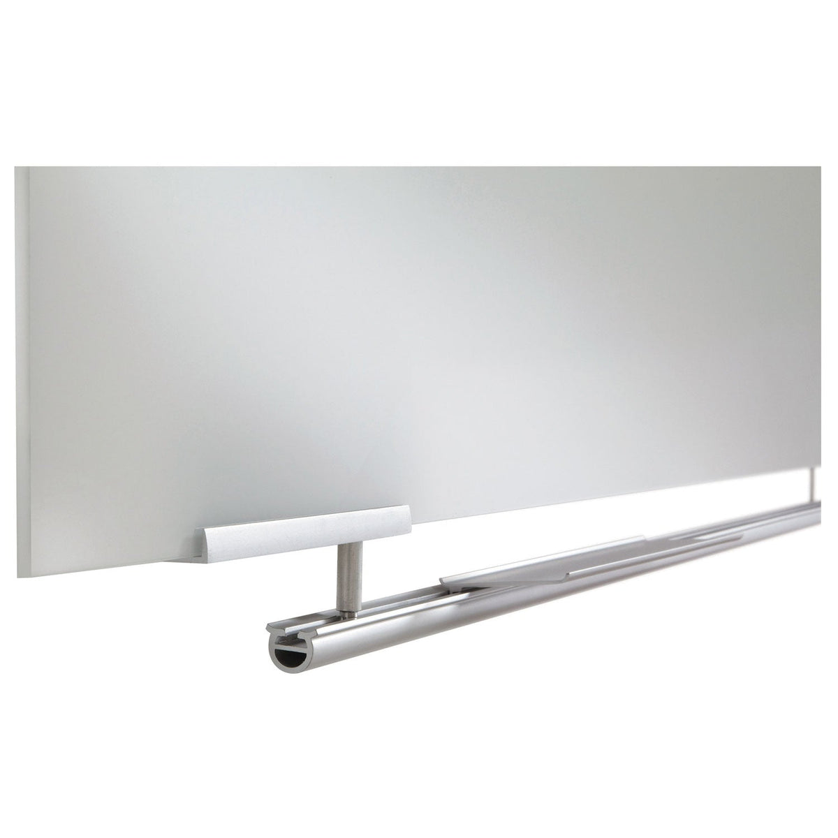 Iceberg Clarity Glass Dry Erase Board with Aluminum Trim, 48" x 36", White Surface, Satin Aluminum Frame