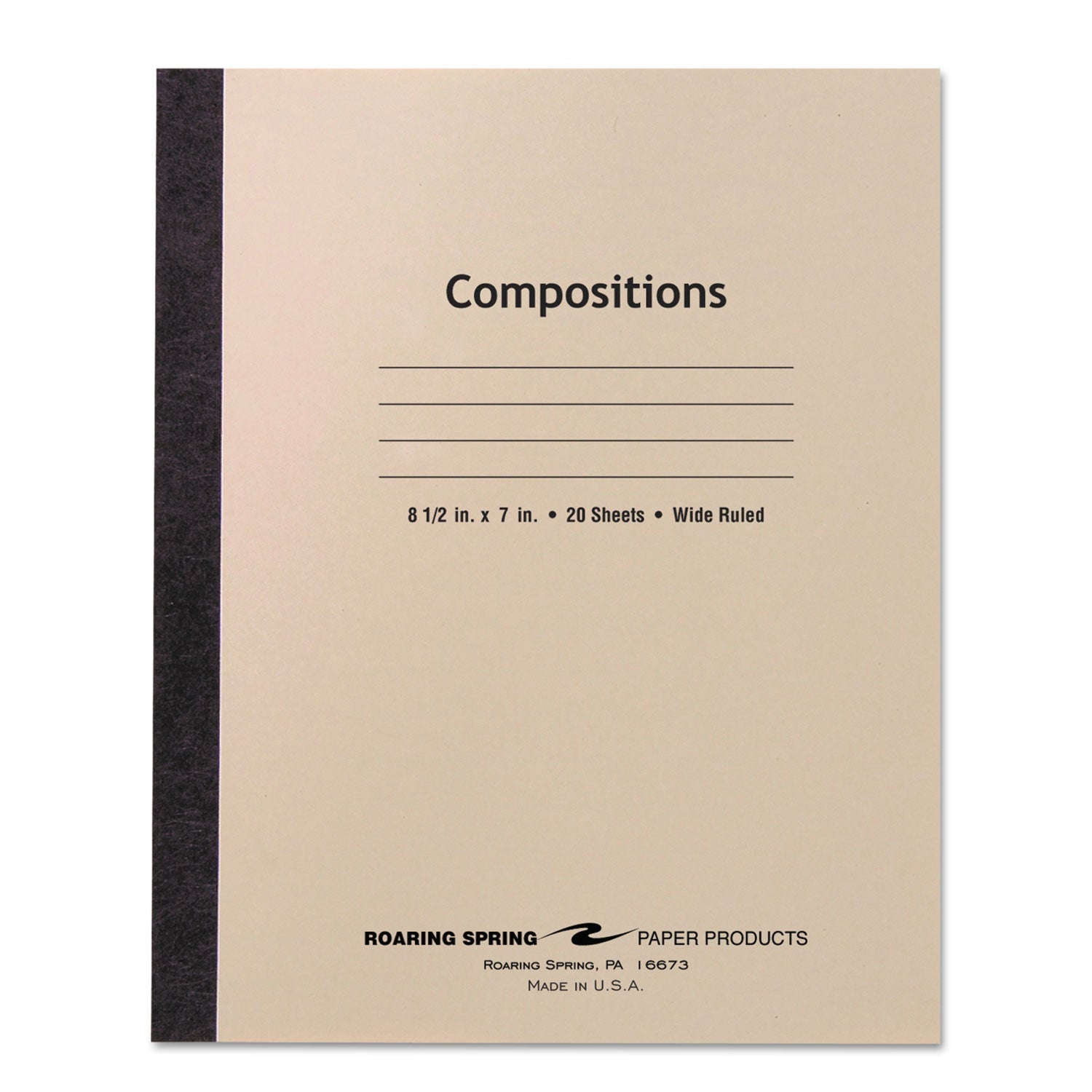 Stitched Cover Composition Book | Wide Rule