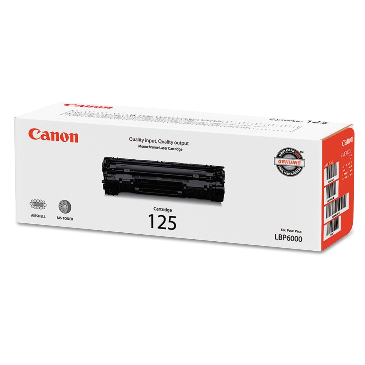 Canon® 3484b001 (crg-125) Toner, 1,600 Page-Yield, Black