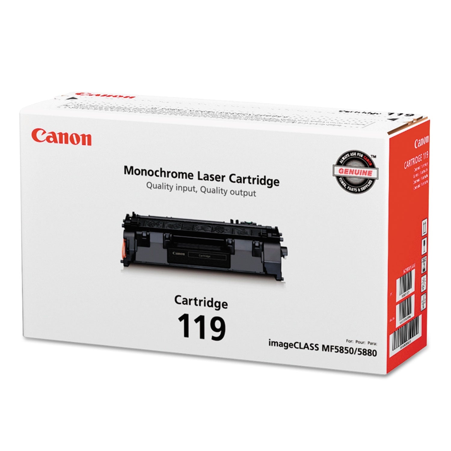 Canon® 3479b001 (crg-119) Toner, 2,100 Page-Yield, Black