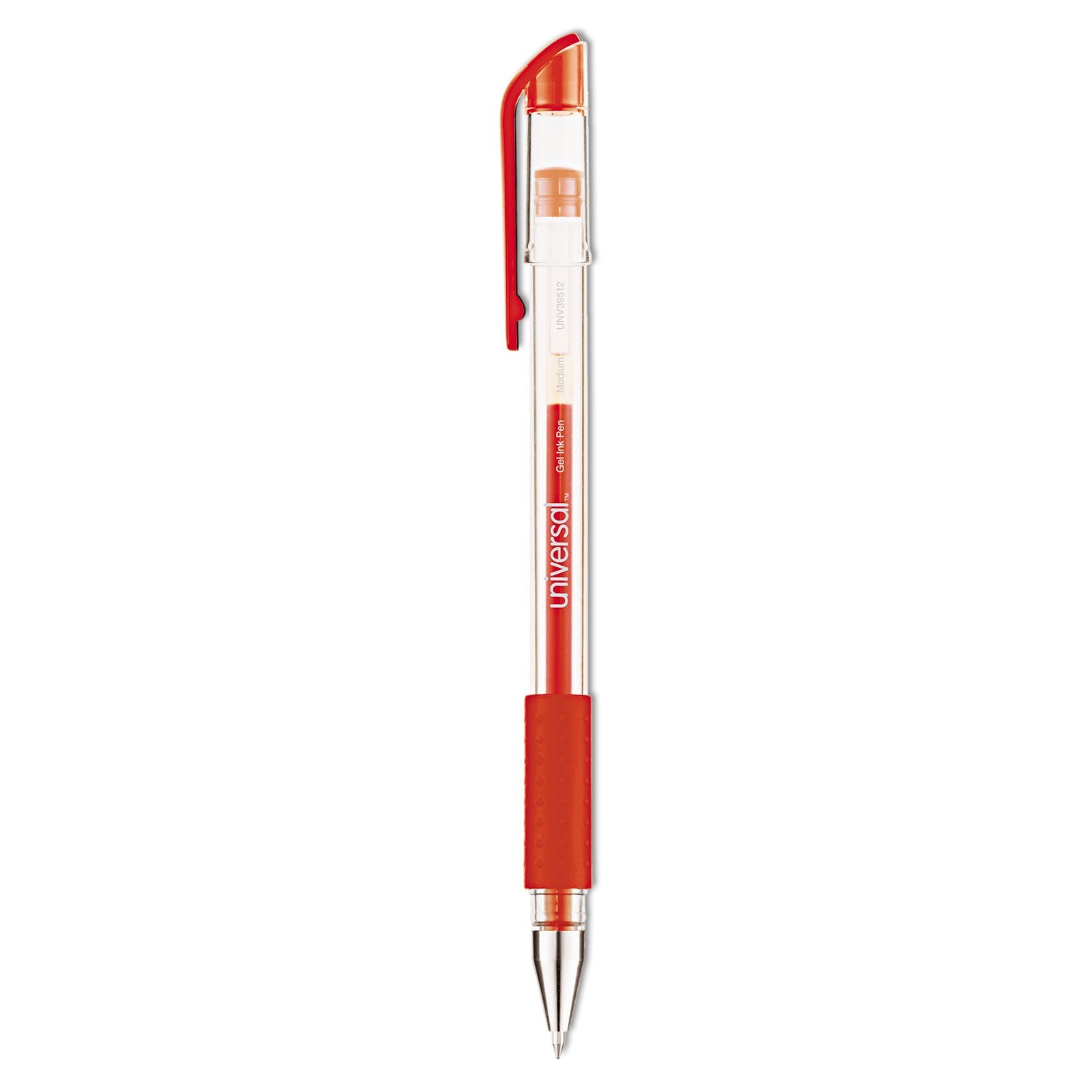 Comfort Grip Gel Pen | Red Ink | Medium, Dozen