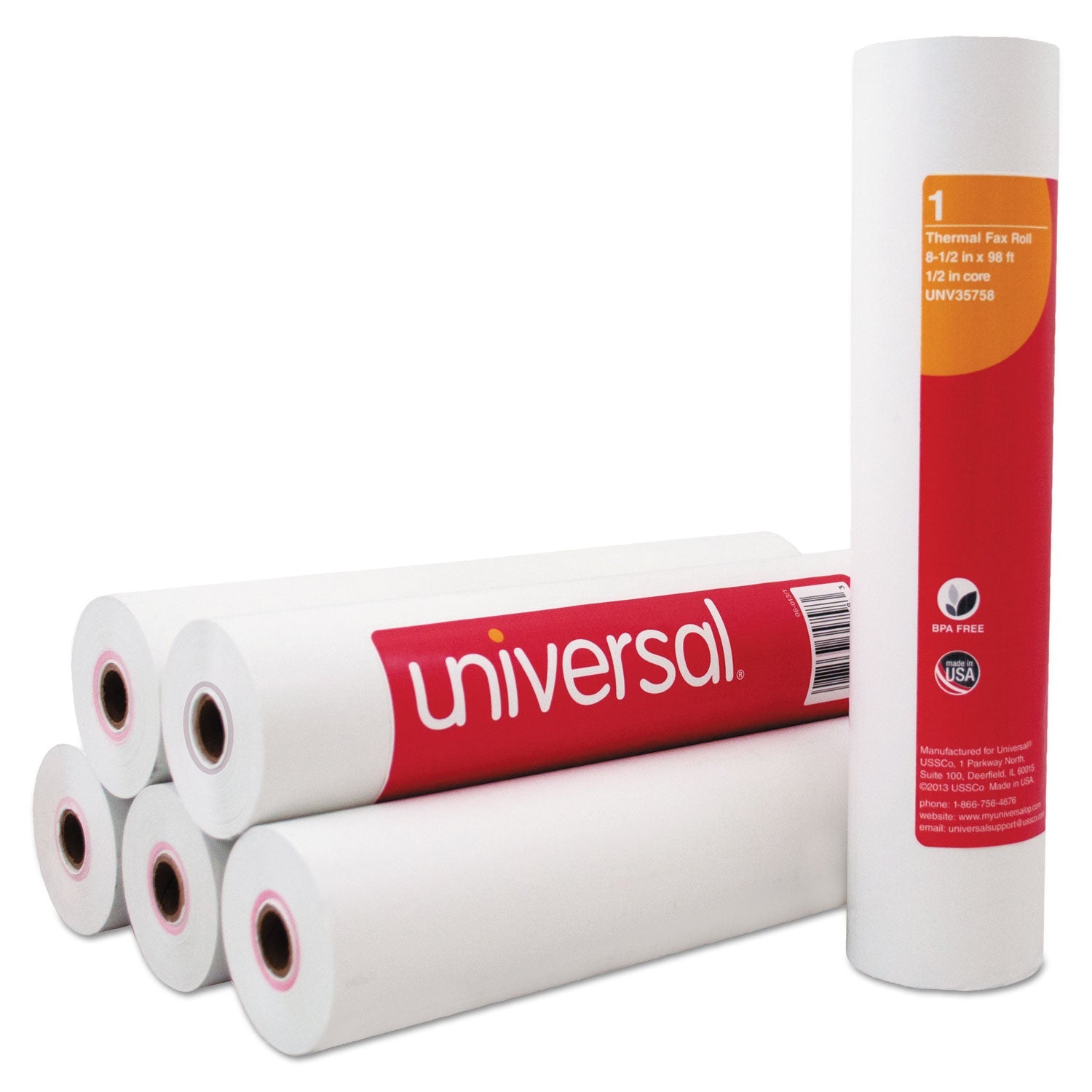 Direct Thermal Printing Fax Paper Rolls | 6/Pack