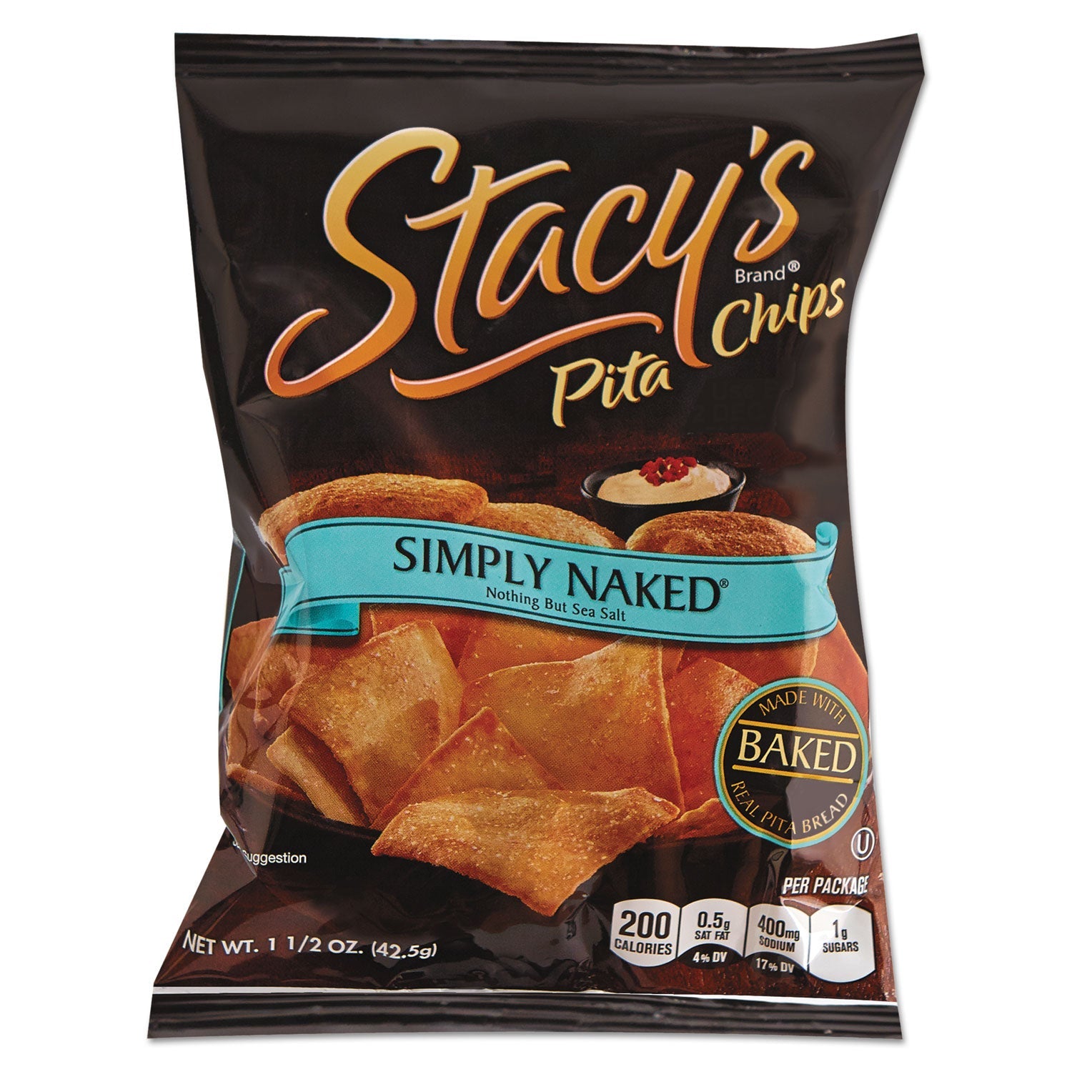 Stacy's® Pita Chips, 1.5 Oz Bag, Original, 24/carton