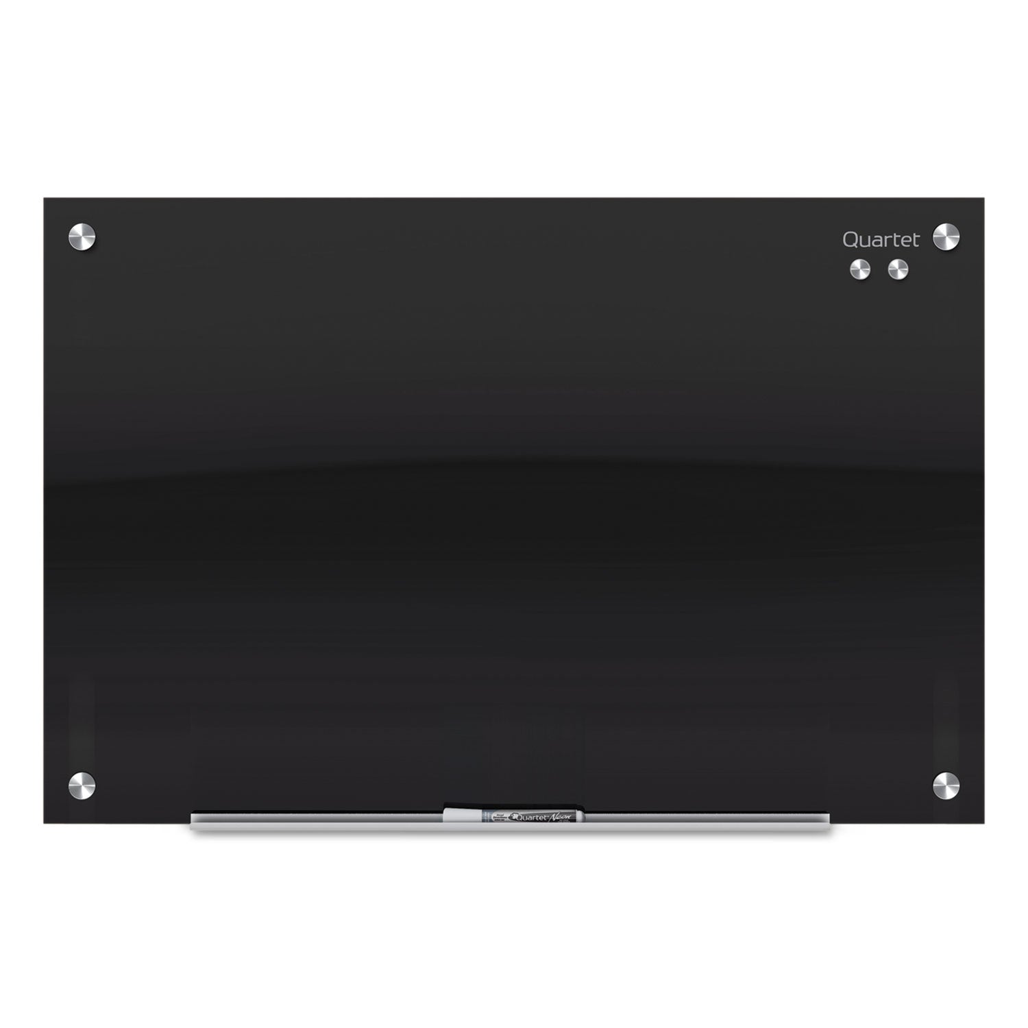 Quartet® Infinity Magnetic Glass Marker Board, 48" x 36", Black Surface