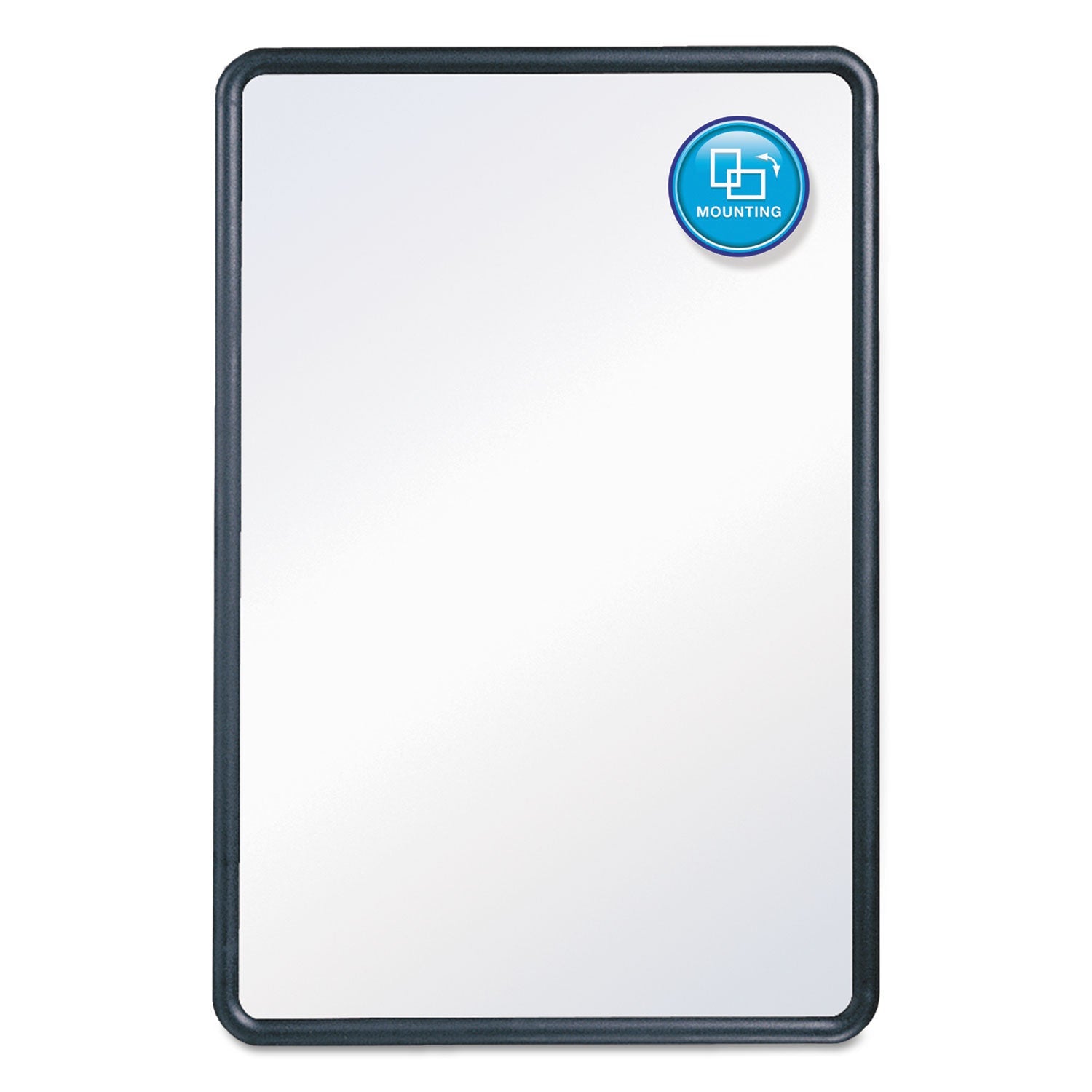 Quartet® Contour Dry Erase Board, 24" x 18", White Surface, Black Plastic Frame