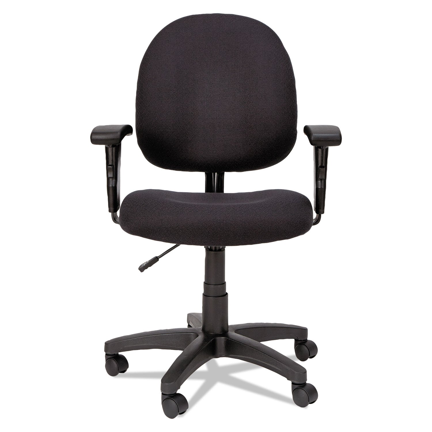 Alera® Alera Essentia Series Swivel Task Chair With Adjustable Arms, Supports Up To 275 Lb, 17.71" To 22.44" Seat Height, Black