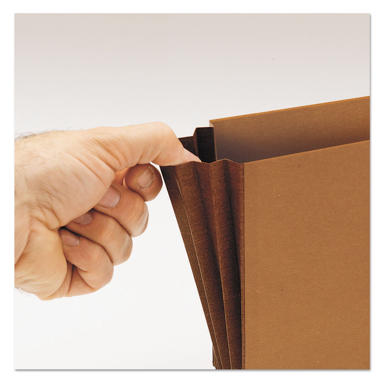 Smead Extra-Wide Expanding Wallets with Elastic Cord, 5.25" Expansion, 1 Section, Elastic Cord Closure, Legal Size, Redrope