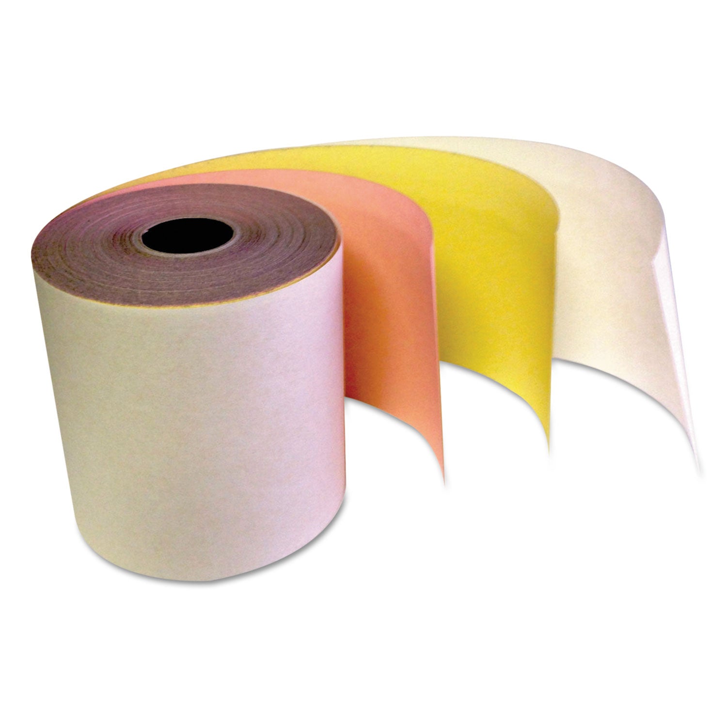 IMPRESO® Carbonless Receipt Rolls, 3" X 67 Ft, White/canary/pink, 5/pack
