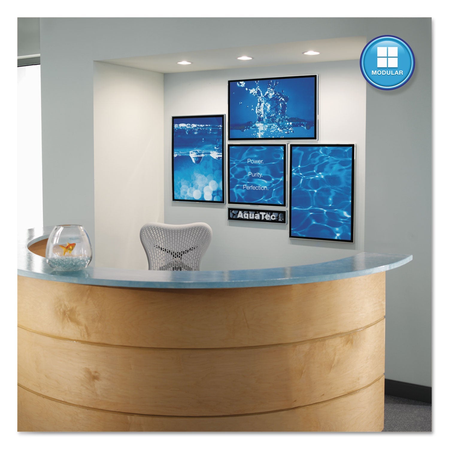 Quartet® Matrix Magnetic Boards, 34" x 23", White Surface, Satin Aluminum Frame