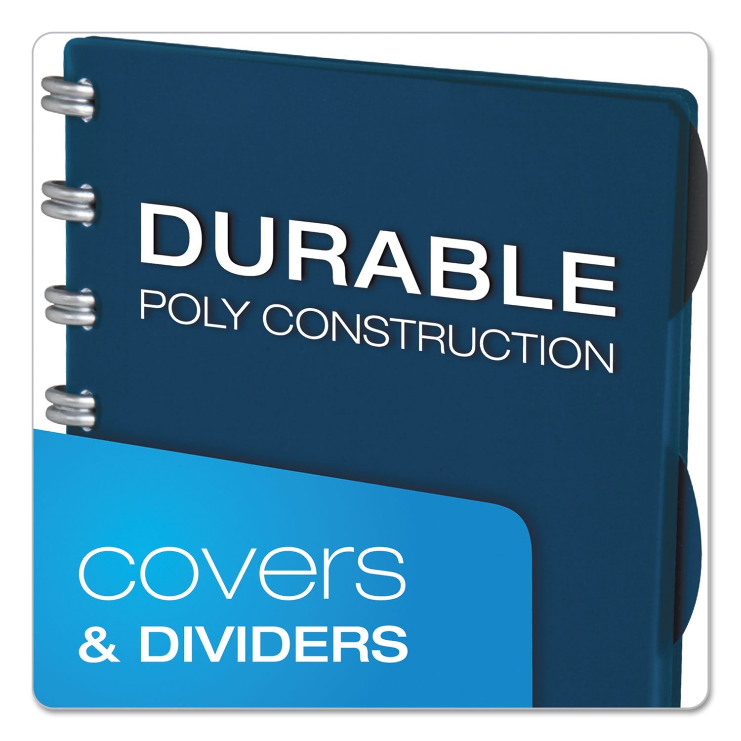 Ampad® Versa Crossover Notebook, 3-Subject, Wide/Legal Rule, Navy Cover, (60) 11 x 8.5 Sheets