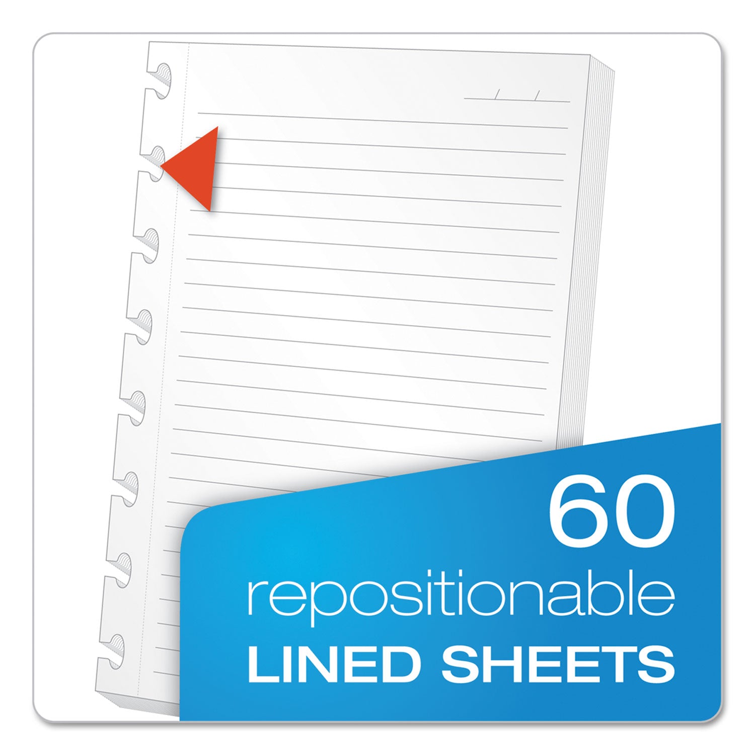 Ampad® Versa Crossover Notebook, 3-Subject, Wide/Legal Rule, Navy Cover, (60) 11 x 8.5 Sheets