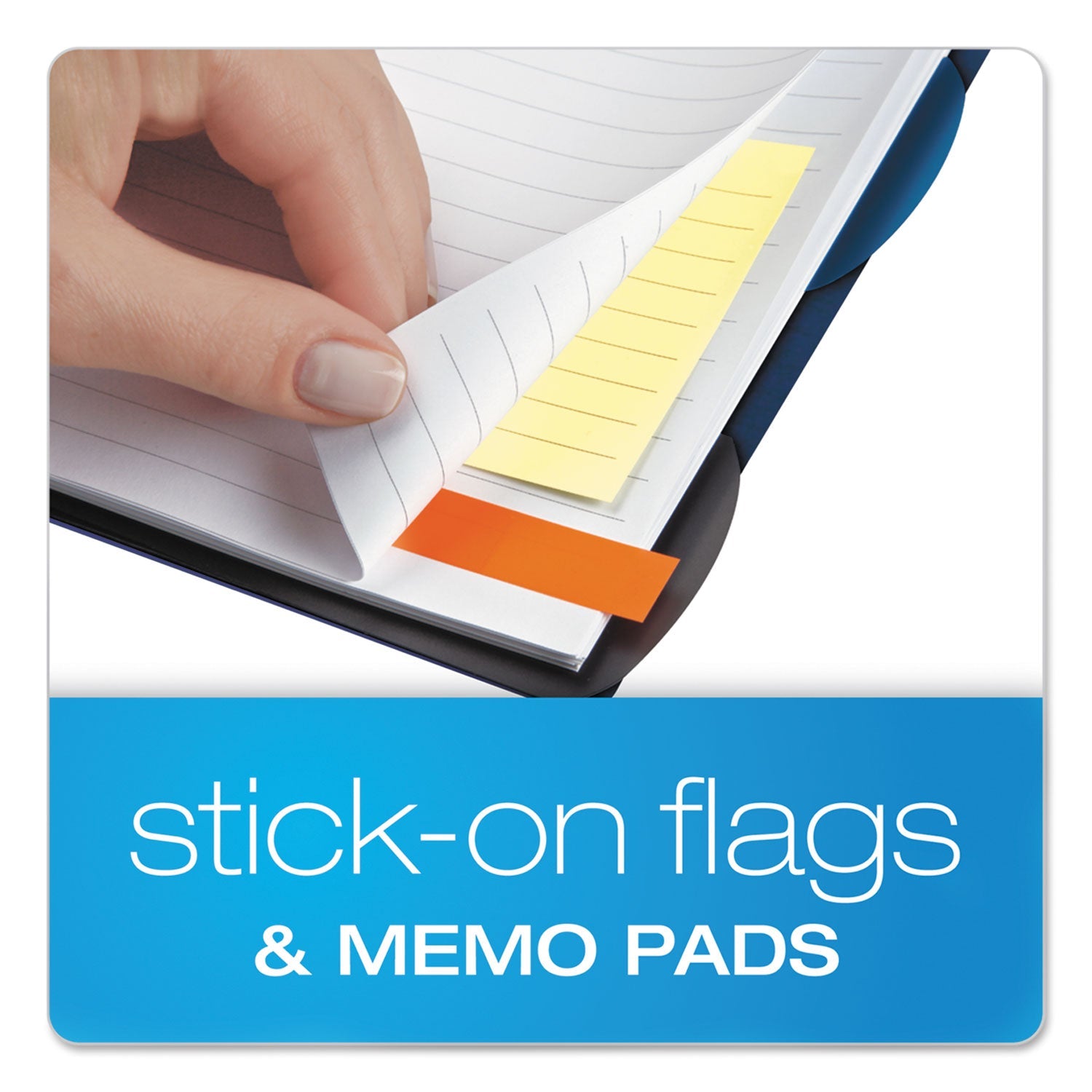 Ampad® Versa Crossover Notebook, 3-Subject, Wide/Legal Rule, Navy Cover, (60) 11 x 8.5 Sheets