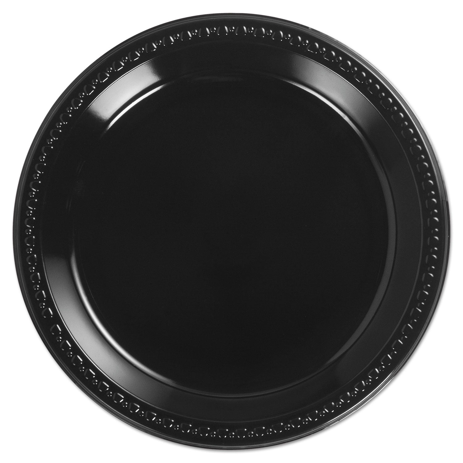 Heavyweight Plastic Plates | 10.25", Black