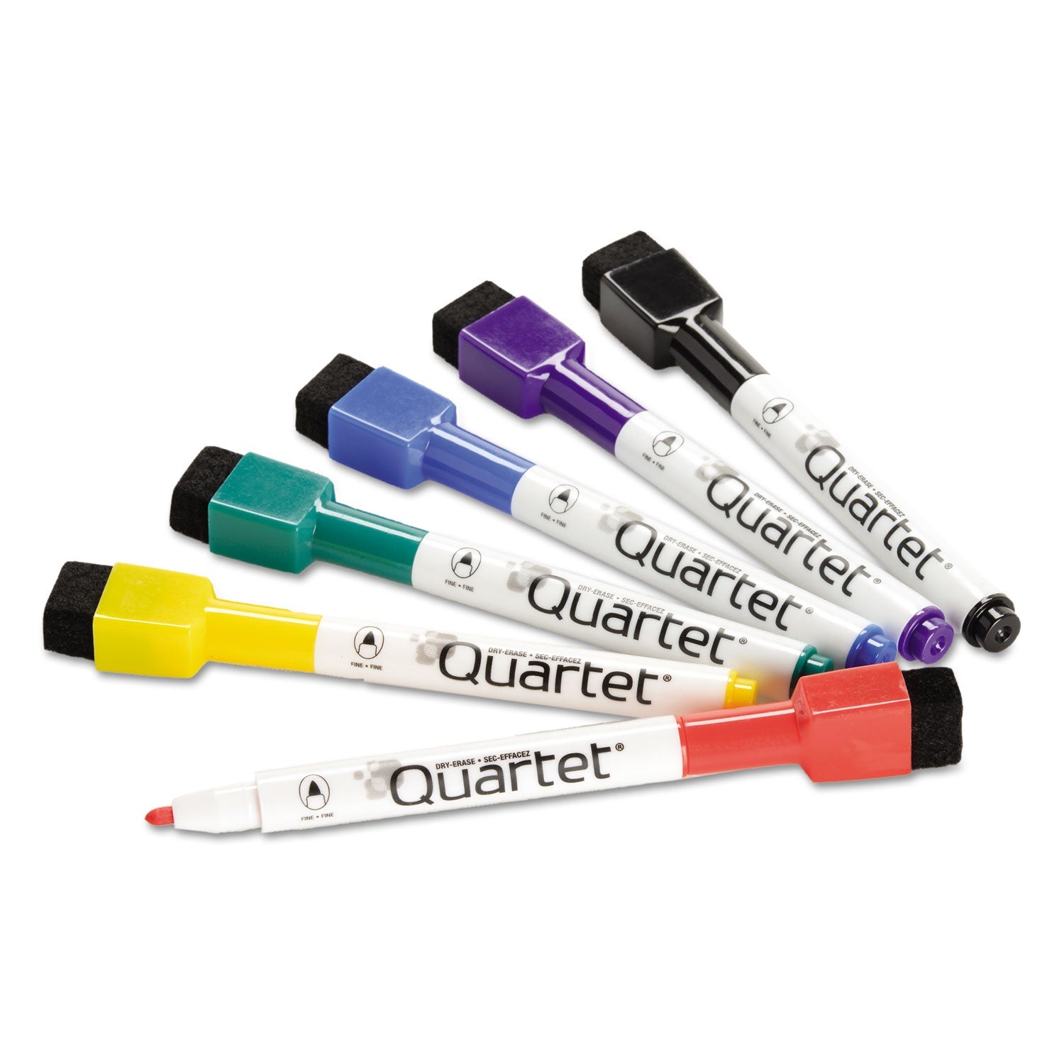 Quartet® Low-Odor Rewritables Dry Erase Mini-Marker Set, Fine Bullet Tip, Assorted Classic Colors, 6/set