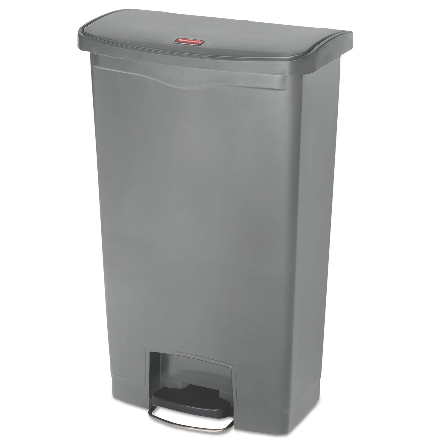 Slim Jim Step-On Container | 18 Gal, Gray